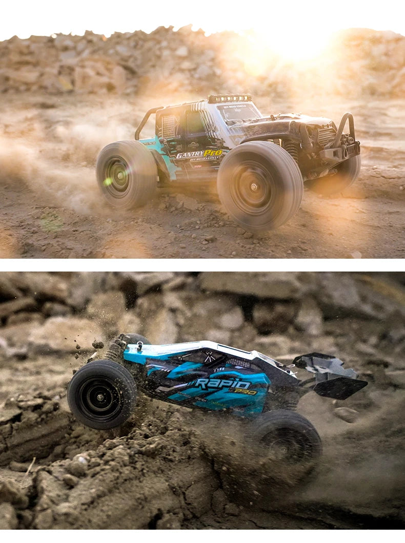 Teeggi 16101 /16102 PRO 1:16 High Speed RC Car With LED Light Drift 70KM/H 4WD RC Off-Road Car Monster Truck Toy For Kid Gifts