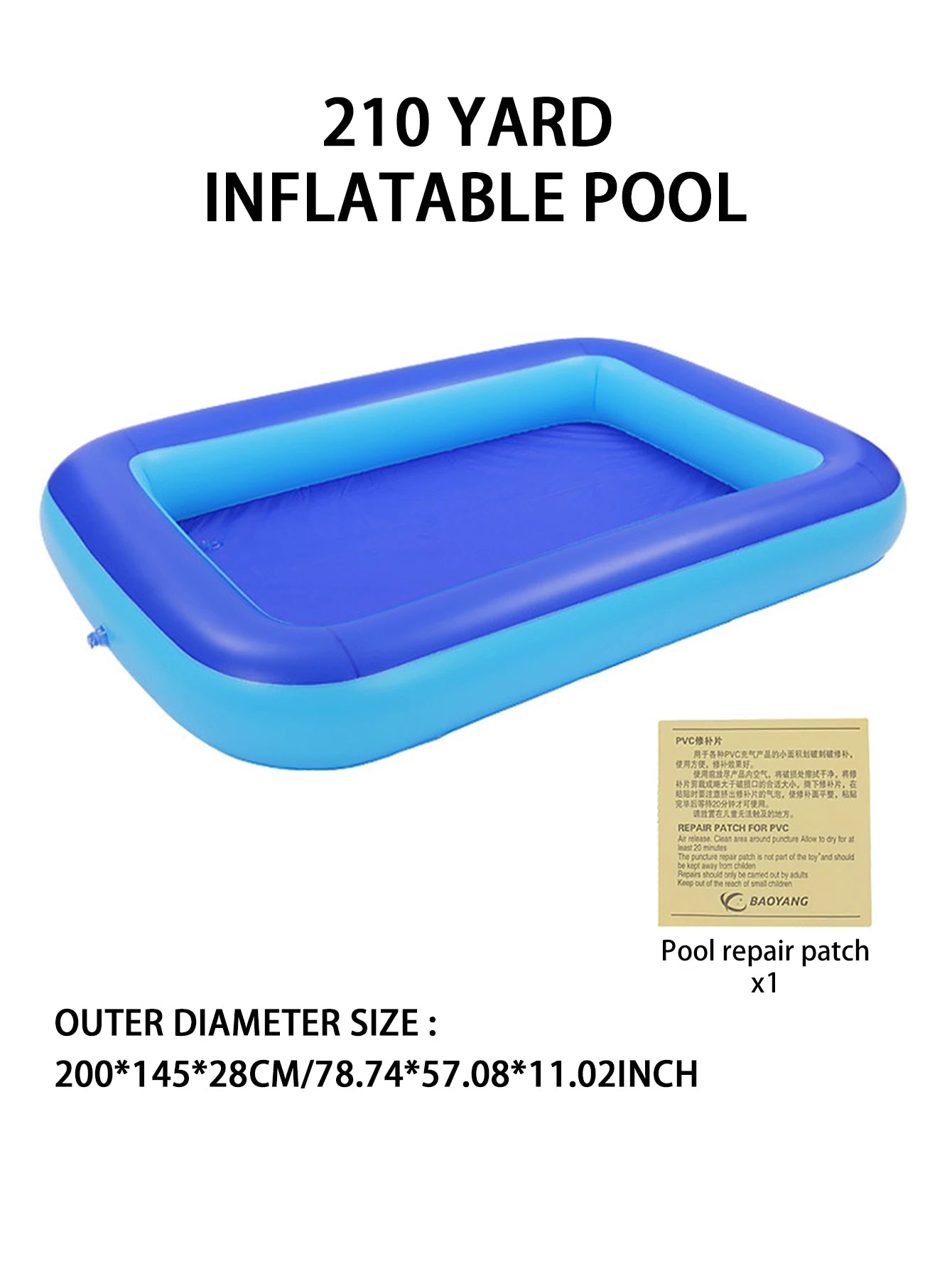 Inflatable swimming pool, suitable for indoor and outdoor water play, sand pool, summer water play toys