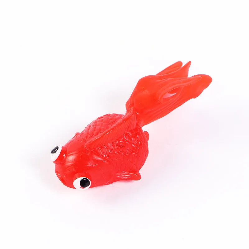 Kids Soft Rubber Gold Fish Baby Bath Toys for Children Simulation Mini Goldfish Water Toddler Fun Swimming Beach Gifts