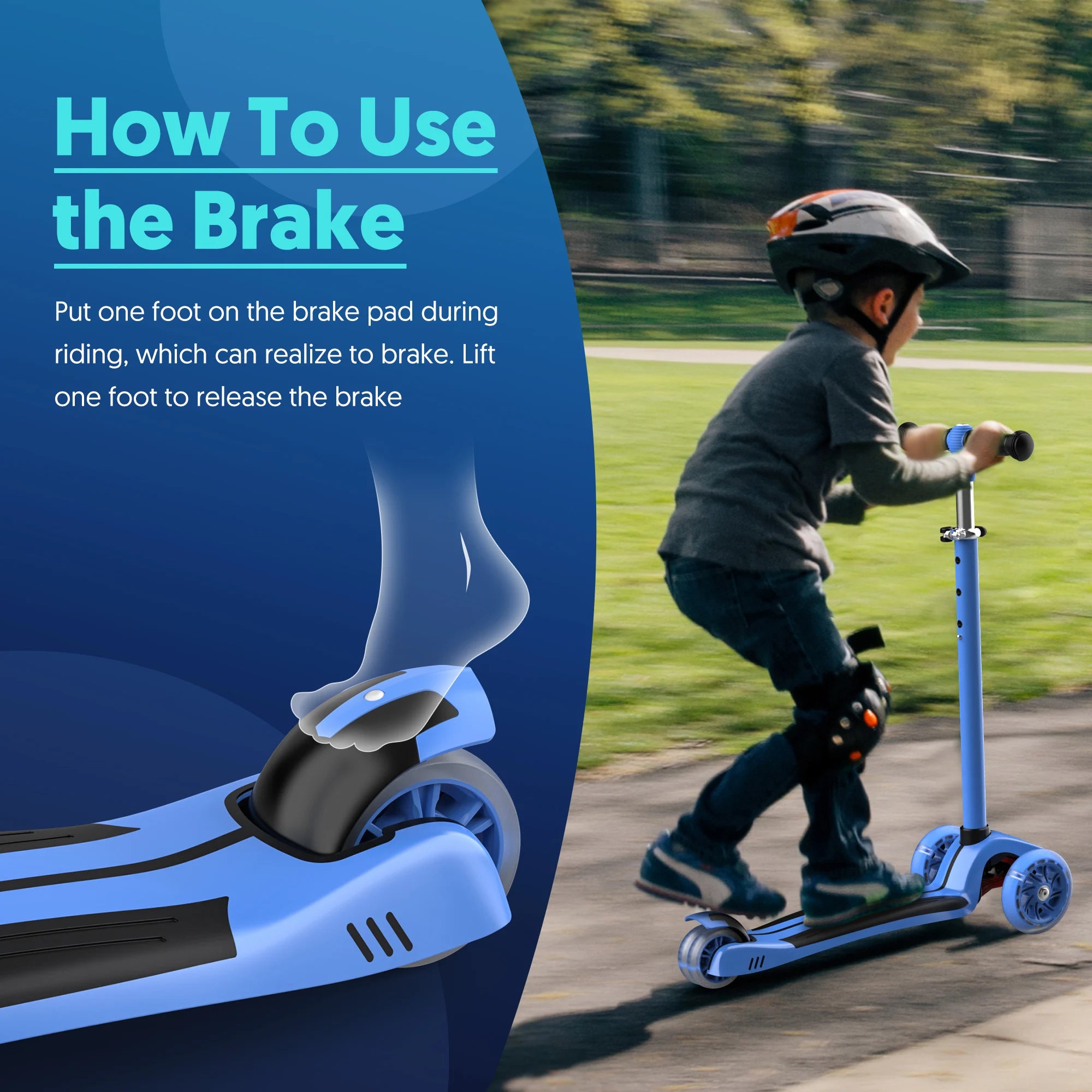 Children's Scooters Adjustable foldable pedal Kids Scooter Light-Up 3 Wheels Adjustable Height to Steer  Scooter for Ages 3-10