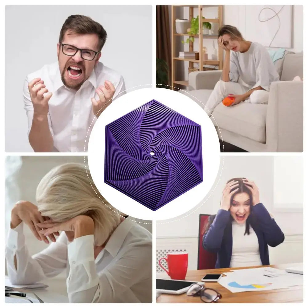 3D Printing Hexagons Fractal Fidget Toys Portable Hexagon Spirals Playing Sensory Toy For Stress Pressure Party Games For Child