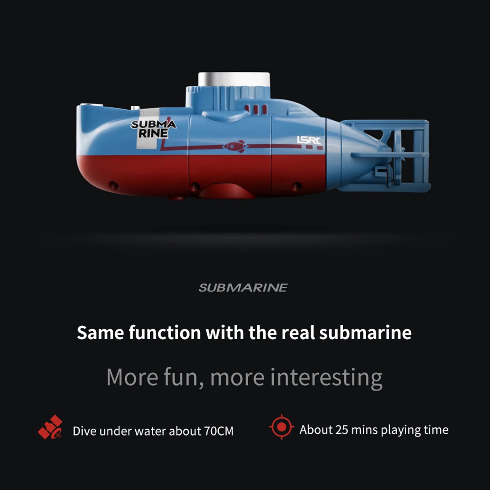 RC Foam Submarine Boat 2.4GHz USB Charge Remote Control for Children Holiday Birthday Toys Remote Control Toys