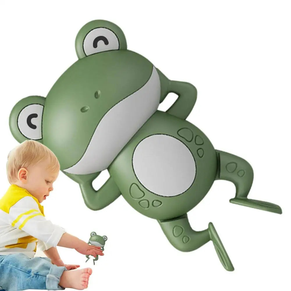 2023 New Baby Bath Toys For Children New Baby Bath Swimming Bath Toy Cute Frogs Clockwork Bath Toy Swimming Water Clockwork Toys