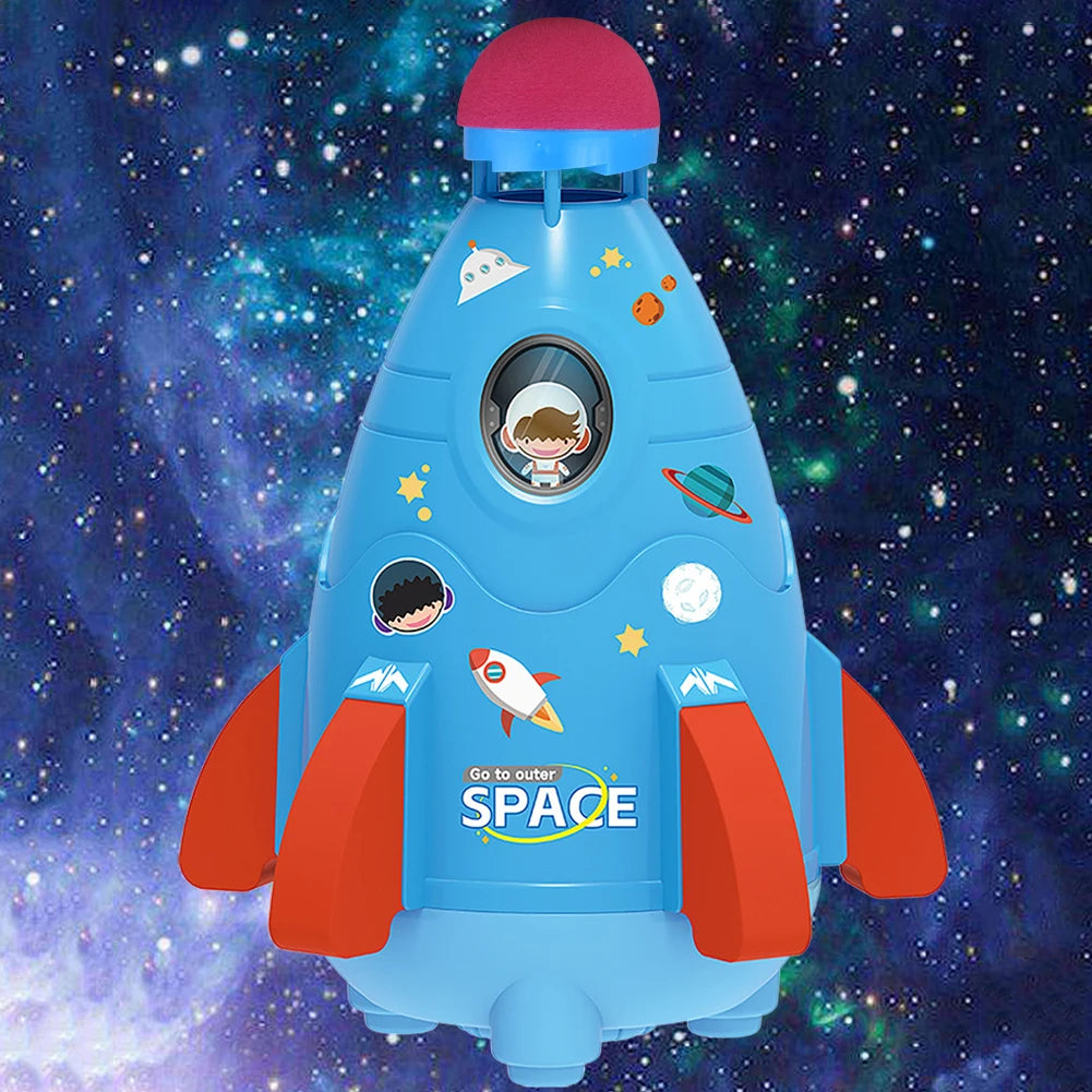 Creative Space Rocket Sprinkler Rotating Water Powered Launcher Summer Fun Entertainment for Outdoor Garden Yard Water Spray Toy
