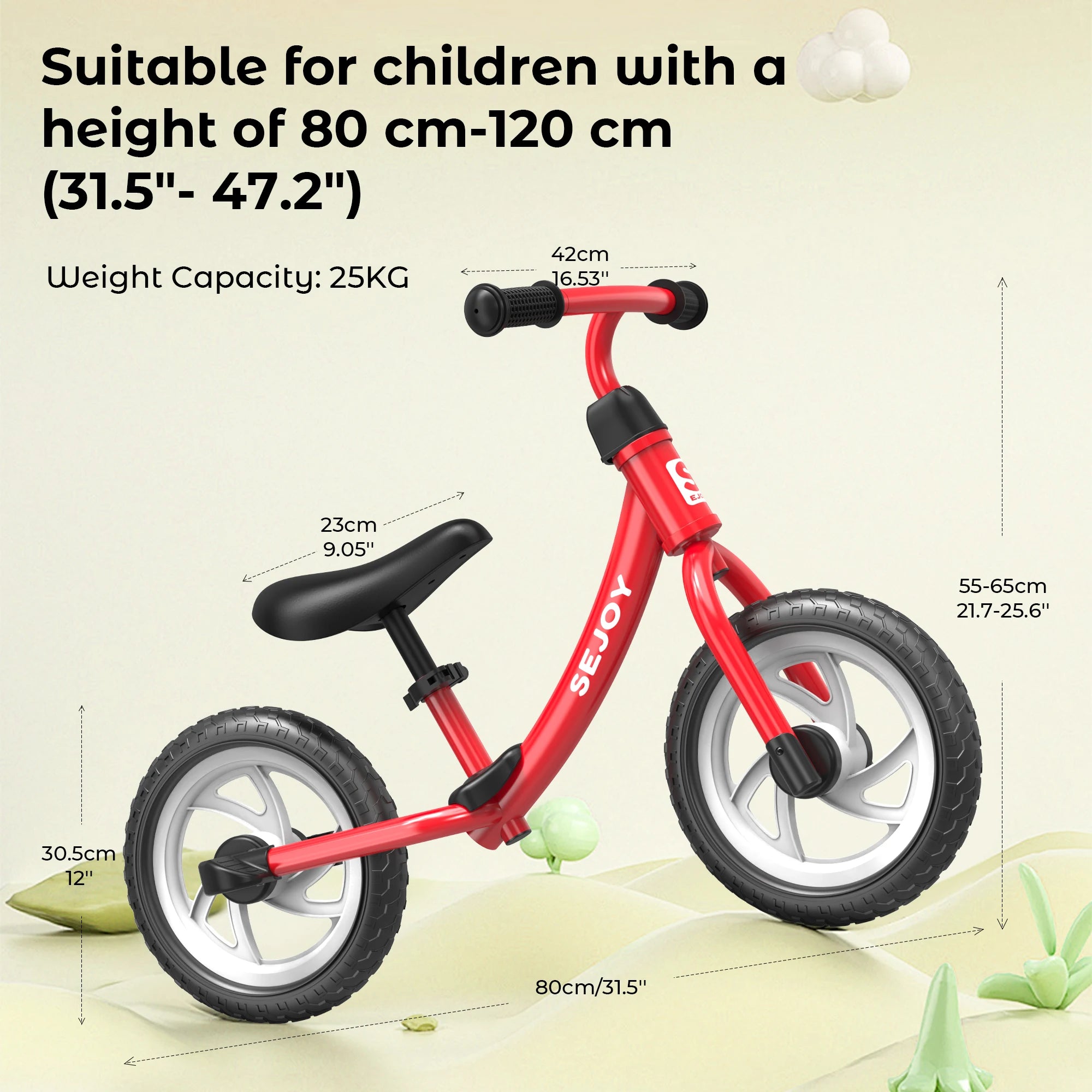 SEJOY Balance Bike  for Kids Childrens 12