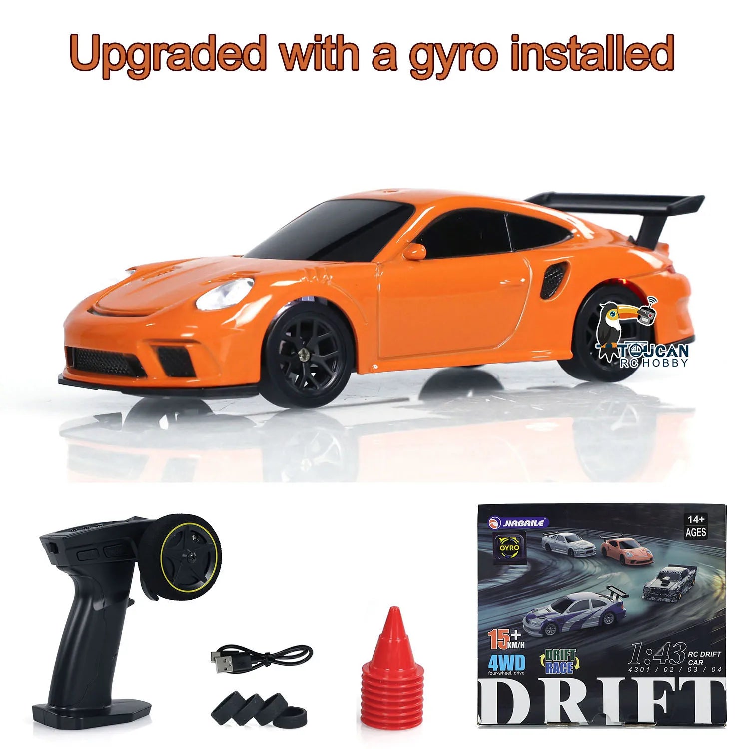 US Stock RC Drift Car 1/43 RTR Race 4WD Gyro Four-wheel Drive Radio Control High Speed Model 2.4G Racing Drifting Cars Toy Model