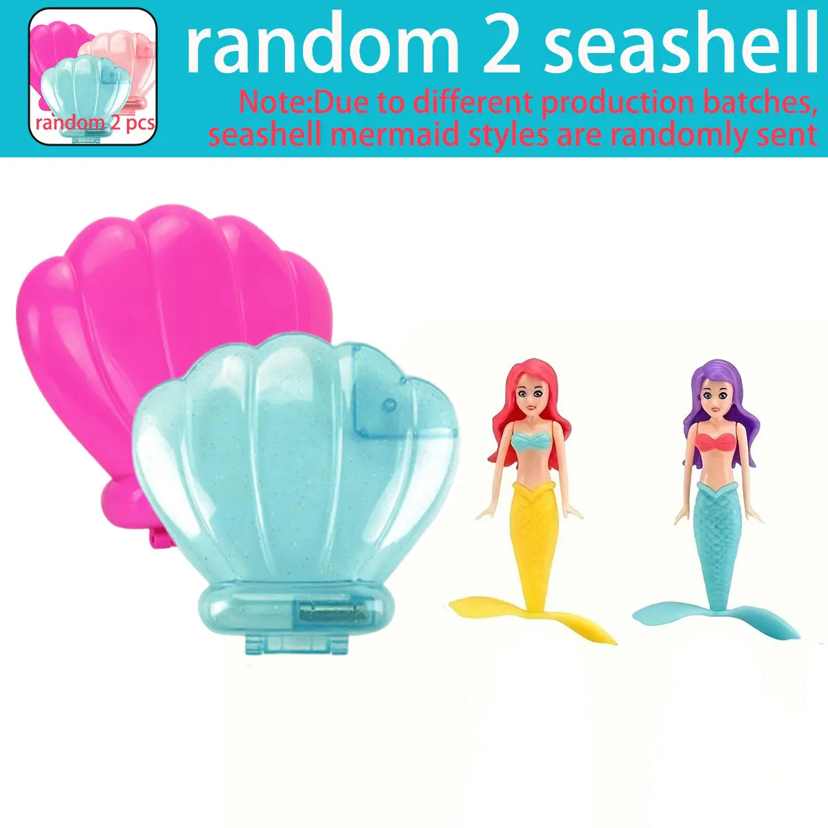 Mermaid Bath Toys with/no Shell Floats Children Play Water Toys in Summer Swimming Pool Adult  Float Game Gift