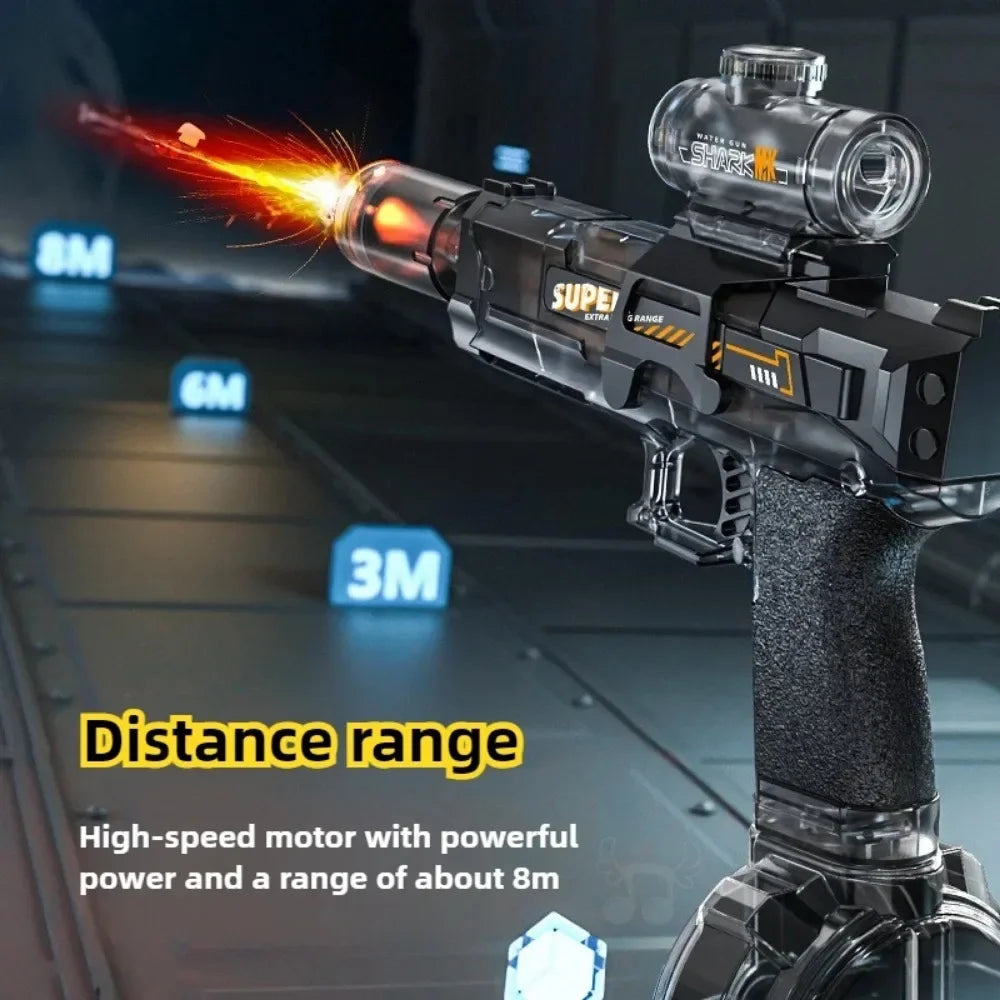 Electric Water Gun Toys with Led Induction Light Automatic Squirt Gun Summer Outdoor Beach Pool Water Pistol Toy  for Adult Gift