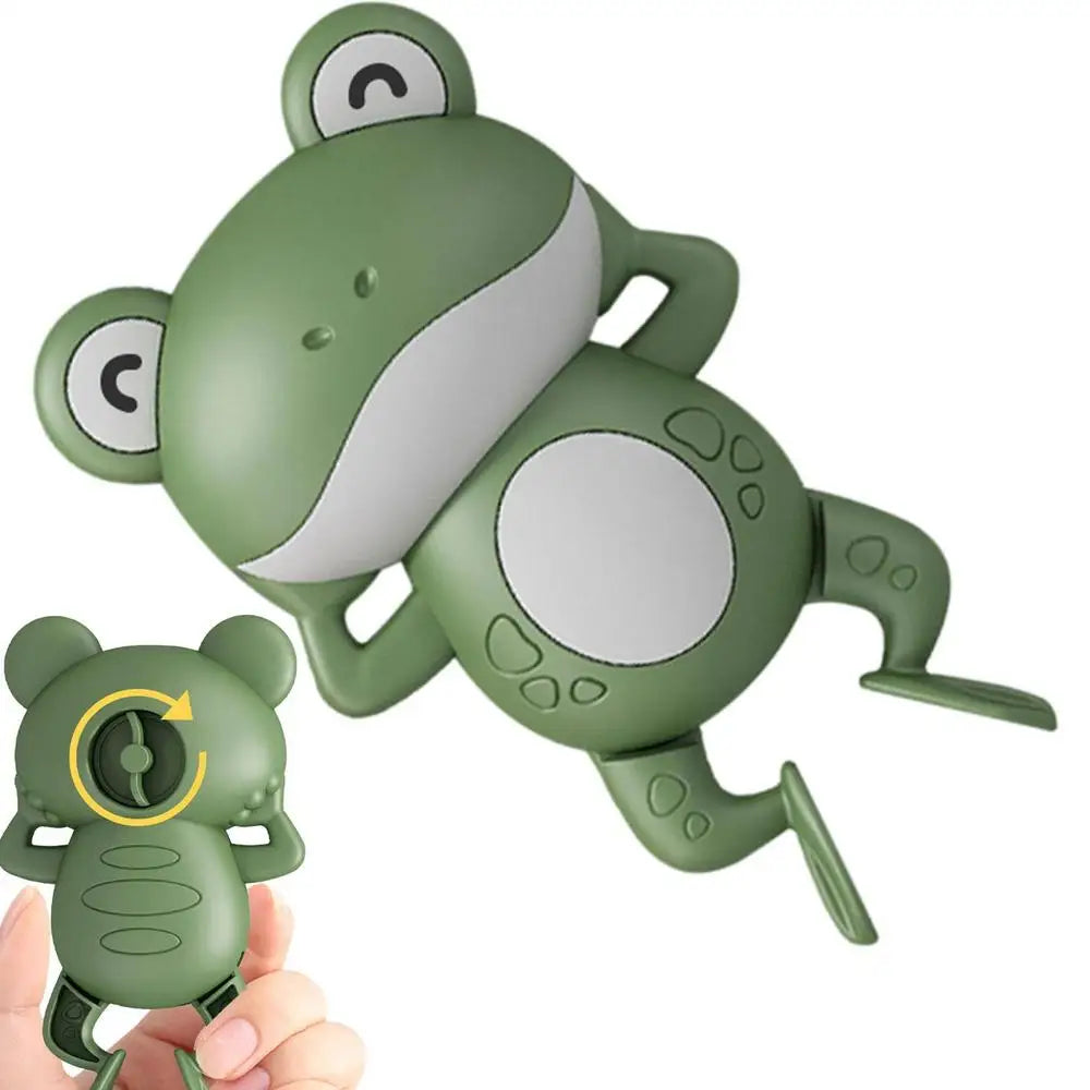2023 New Baby Bath Toys For Children New Baby Bath Swimming Bath Toy Cute Frogs Clockwork Bath Toy Swimming Water Clockwork Toys