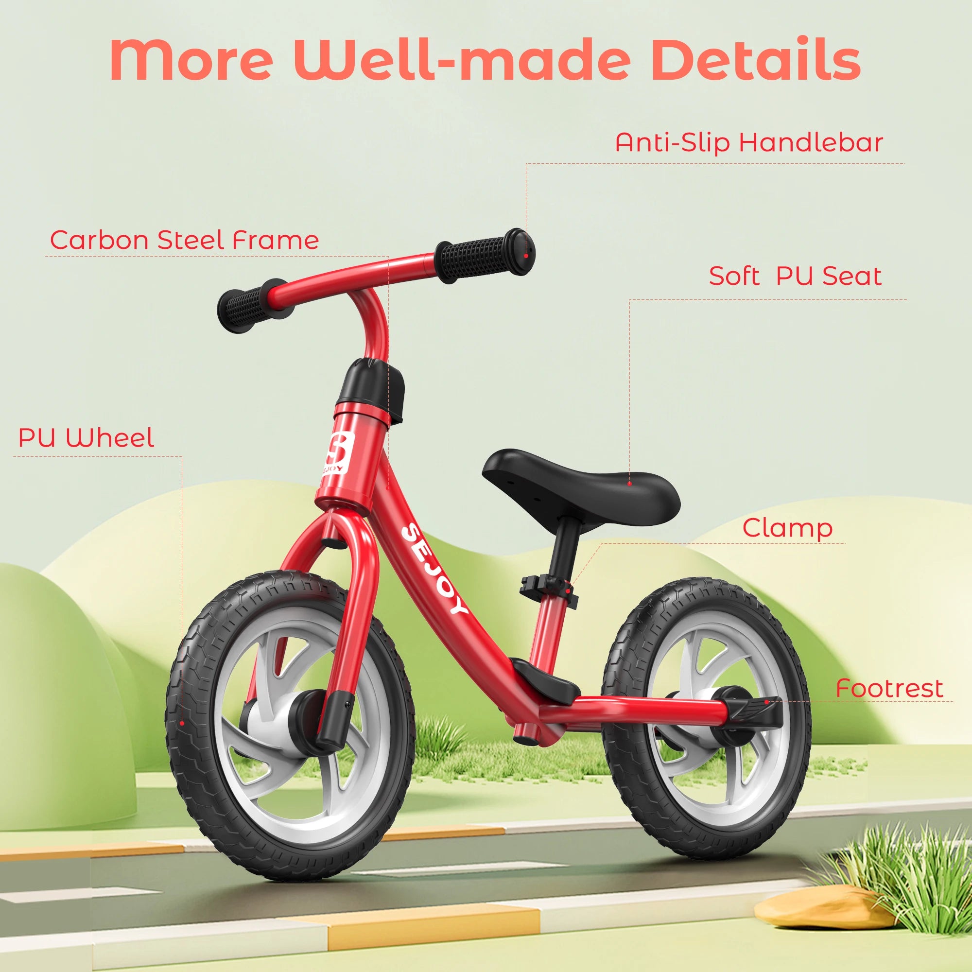 SEJOY Balance Bike  for Kids Childrens 12