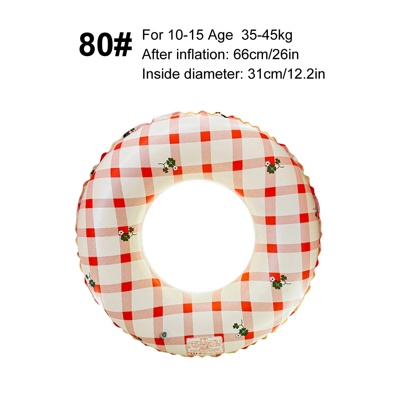 Checkered Flower Inflatable Swimming Pool Floats，Floating Object Summer Swimming Ring Beach Toy，Inflatable Swimming Pool Float
