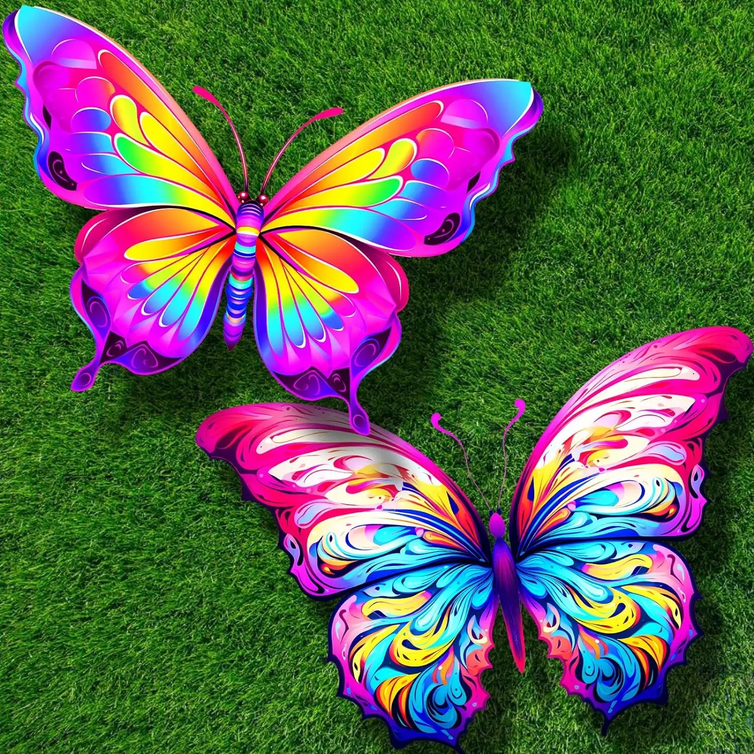 New Amazing Colorful 2Pcs/Set2 Butterfly Kite For Kids And Adults Good Flying With String And Handle