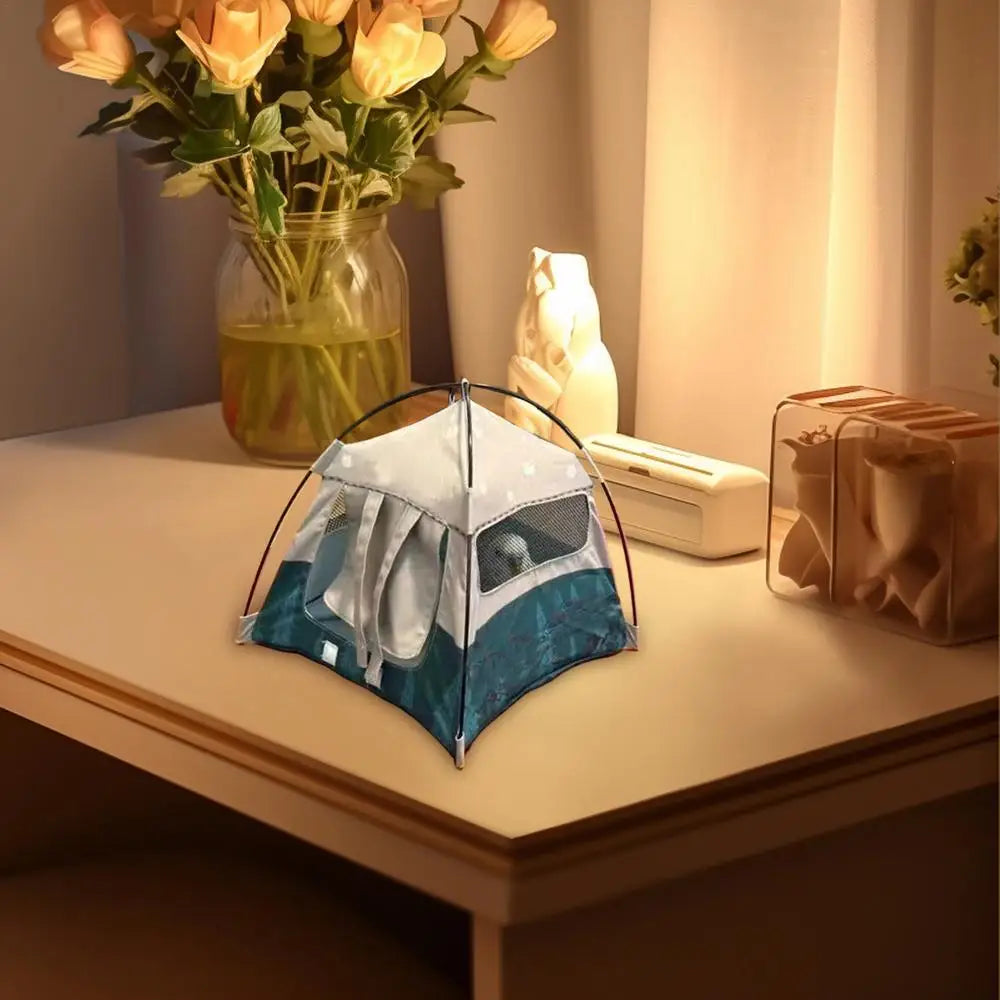 1:12 Scale Camping Tent Model Decoration Oxford Cloth Simulated Outdoor Tent Ob11 Doll Miniature Doll Small Tent Kids Toy