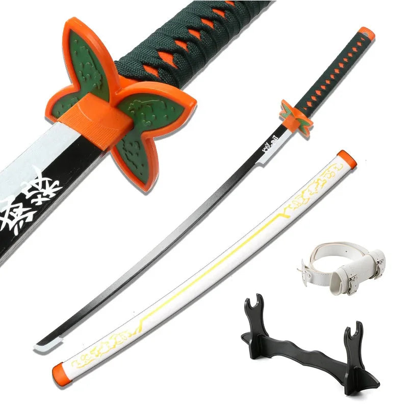 Demon Slayer Sword 104 cm Tanjiro Zenitsu KyoujurouSamurai Swords Original Texture Kimetsu no Yaiba Anime Katana for Cosplay