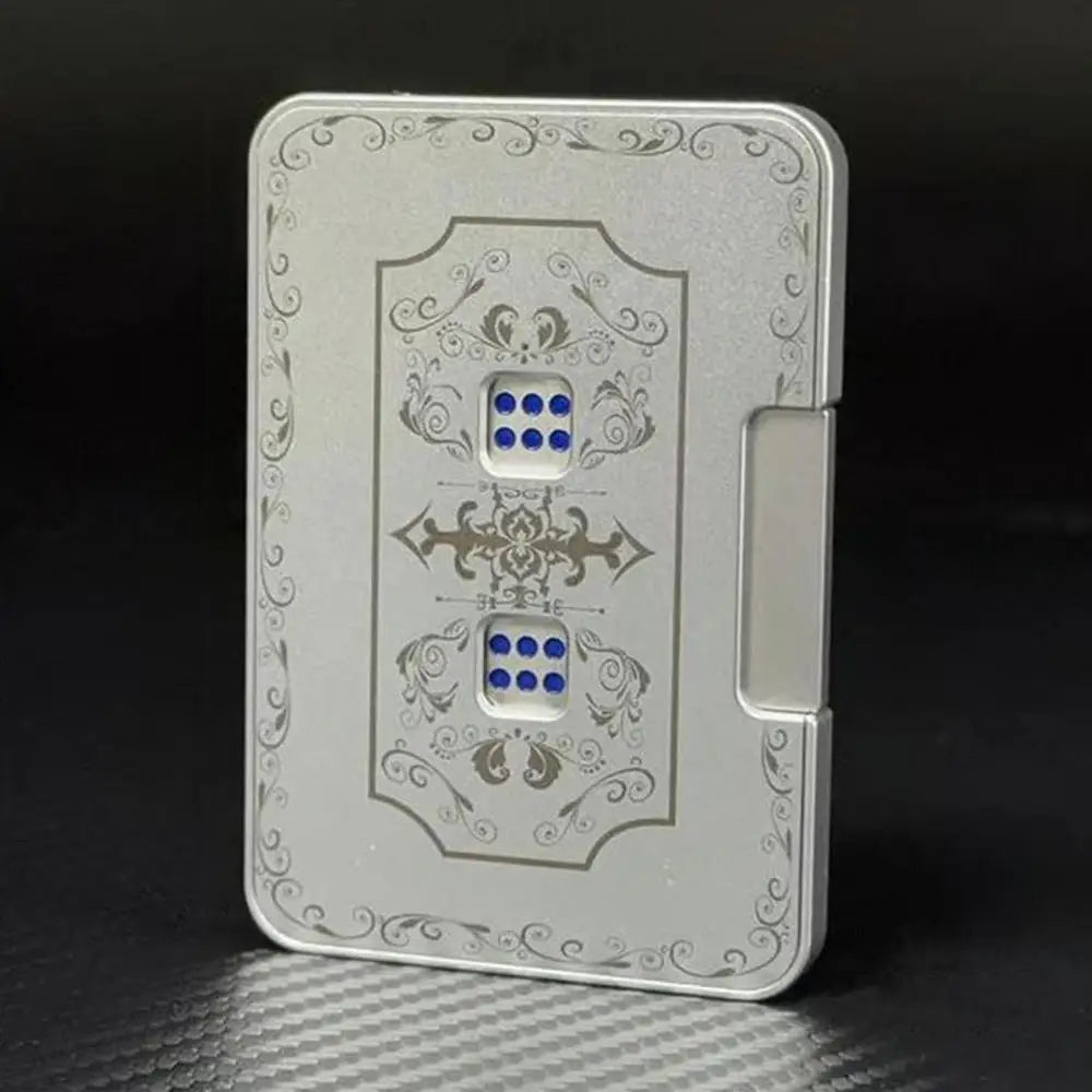 3D Mechanical Dice Fidget Toy Aluminum Alloy Stress Relief Dice Spinner Toys Portable Finger Press Card Dice Stress Relief Toys