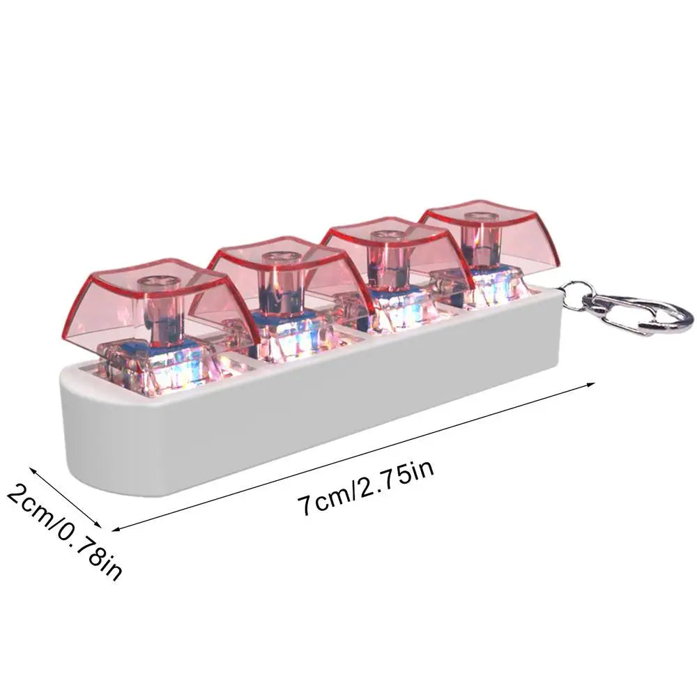 Keyboard Key Toy Party Stress Relief DIY Fidget Button Keycap Fidget Keychain Keyboard Keychain Toys Finger Keyboard Caps Toy