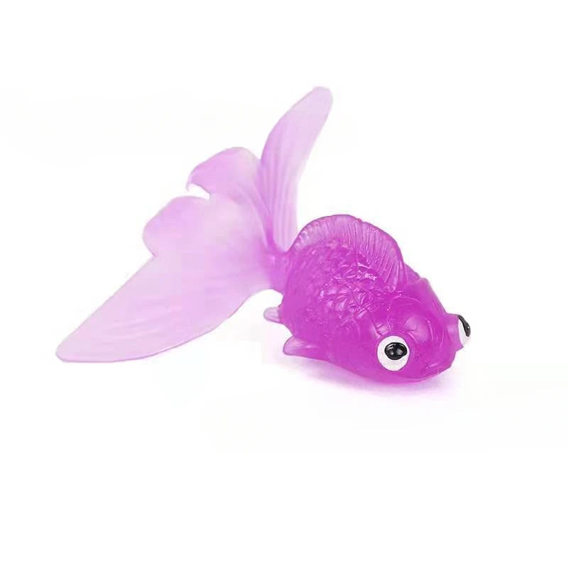 Kids Soft Rubber Gold Fish Baby Bath Toys for Children Simulation Mini Goldfish Water Toddler Fun Swimming Beach Gifts