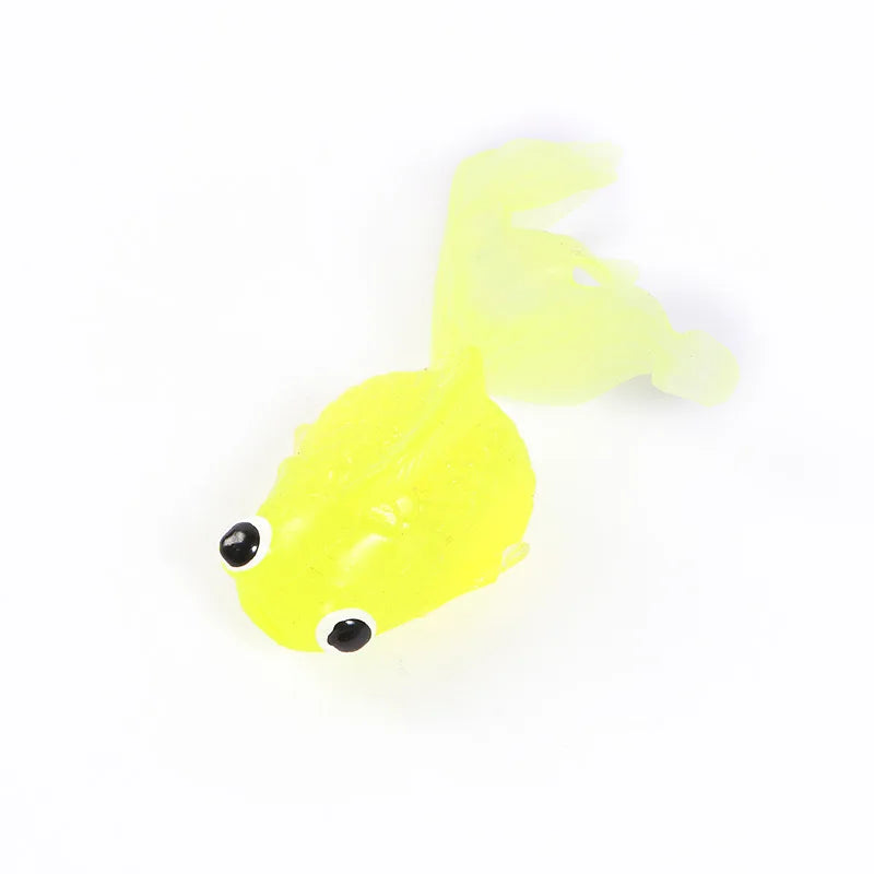 Kids Soft Rubber Gold Fish Baby Bath Toys for Children Simulation Mini Goldfish Water Toddler Fun Swimming Beach Gifts