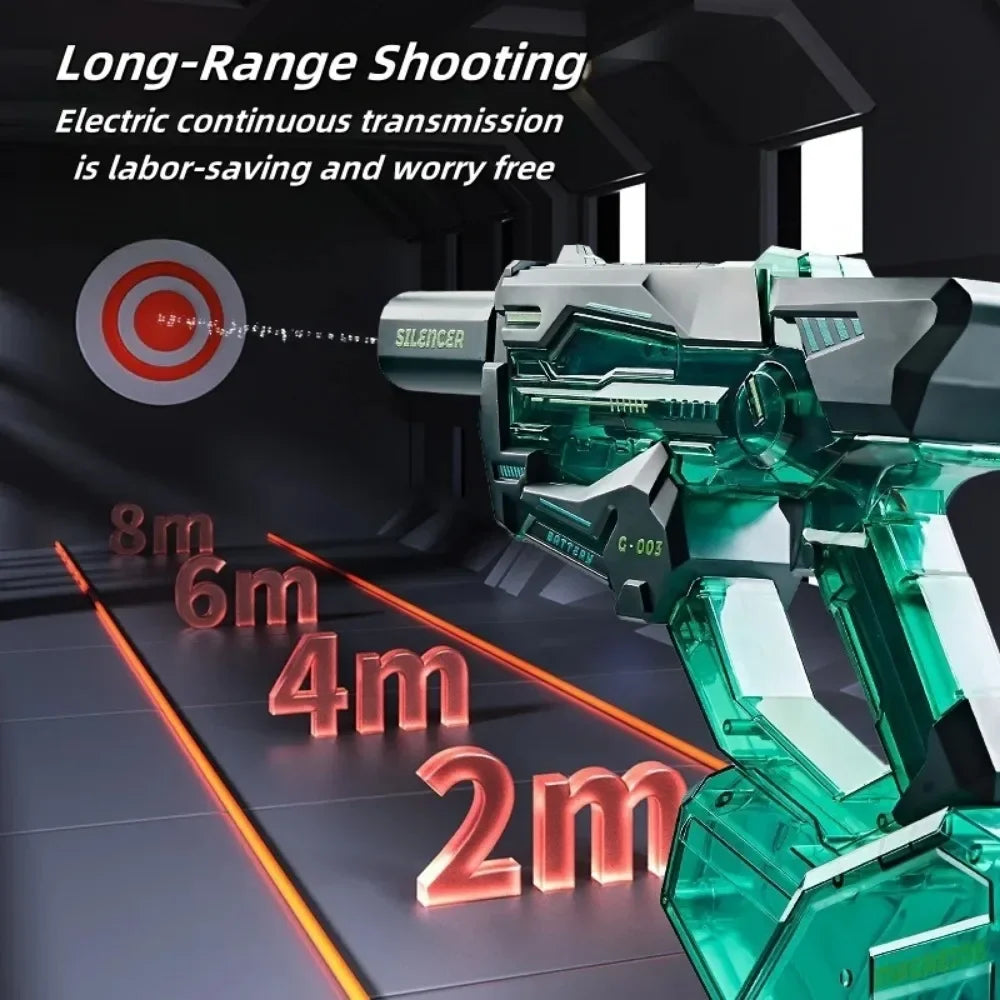 Electric Water Gun Toys with Led Induction Light Automatic Squirt Gun Summer Outdoor Beach Pool Water Pistol Toy  for Adult Gift