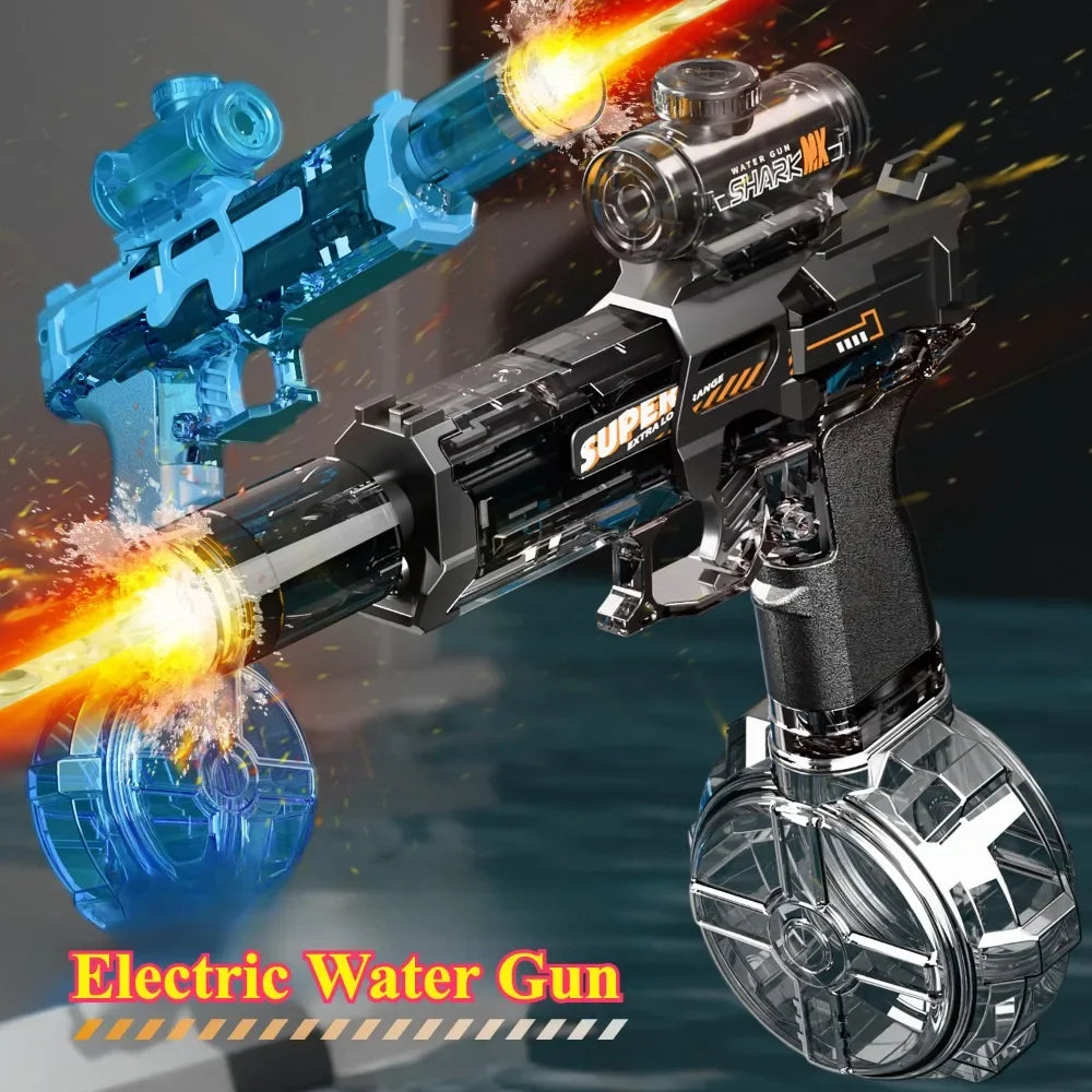 Electric Water Gun Toys with Led Induction Light Automatic Squirt Gun Summer Outdoor Beach Pool Water Pistol Toy  for Adult Gift