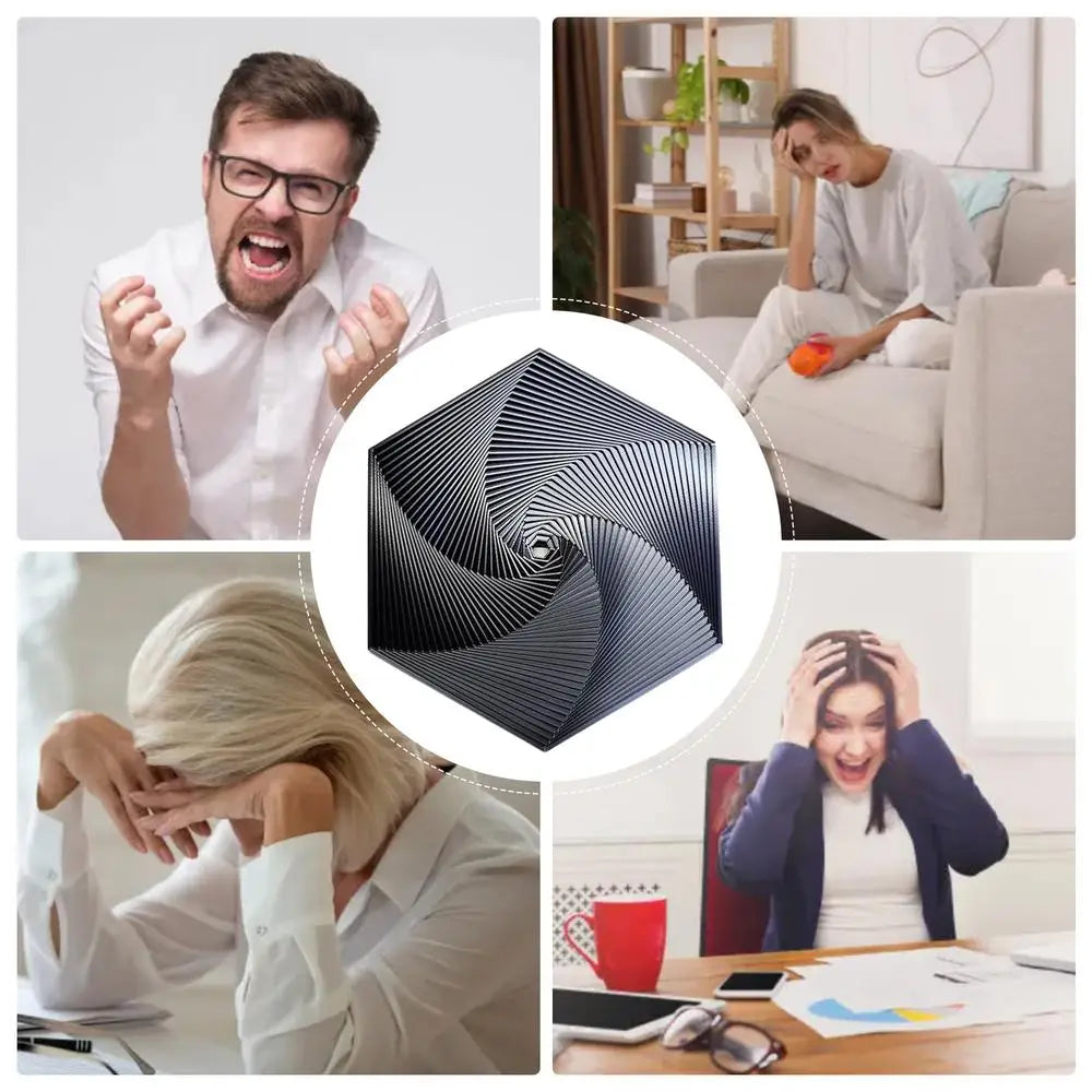 3D Printing Hexagons Fractal Fidget Toys Portable Hexagon Spirals Playing Sensory Toy For Stress Pressure Party Games For Child