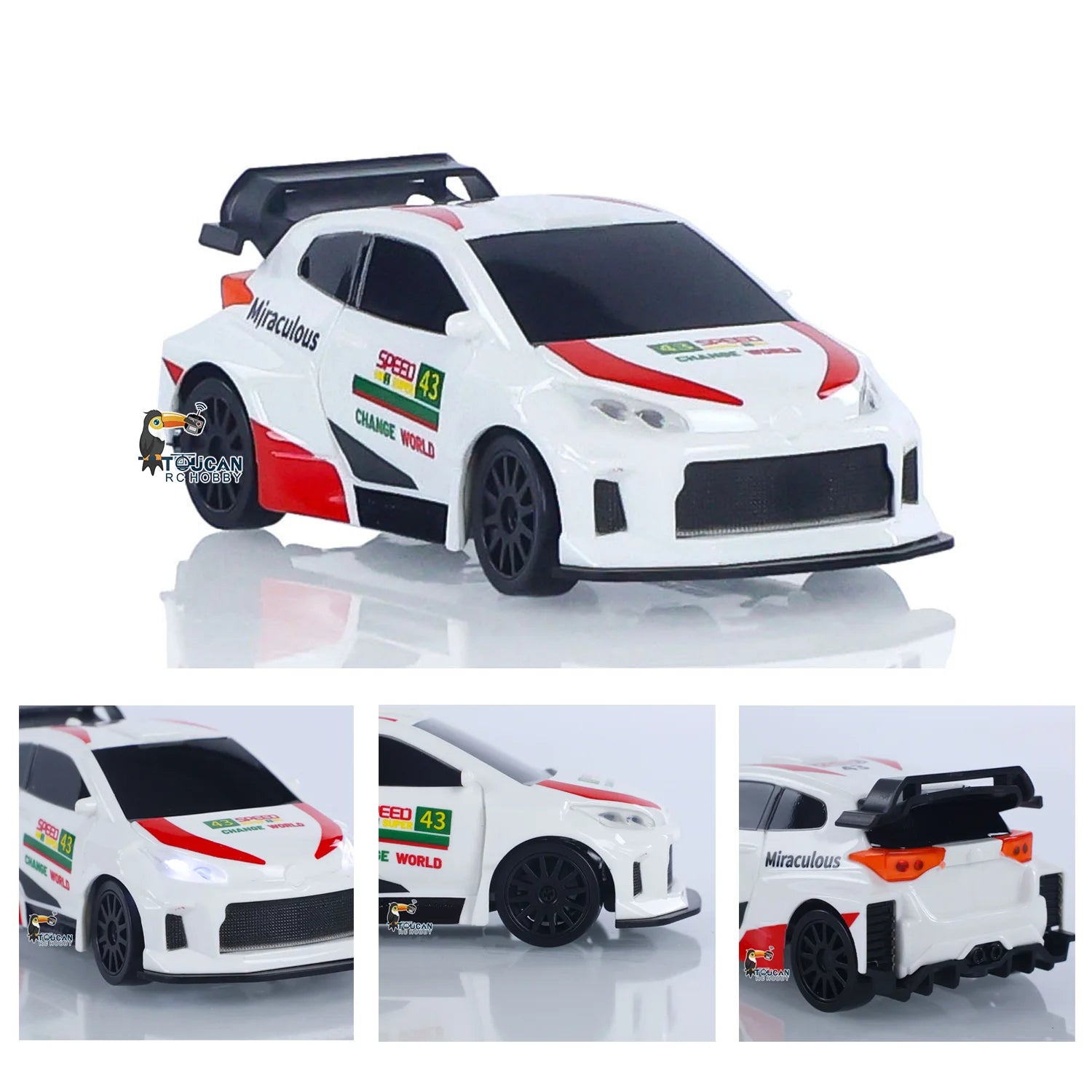 US Stock RC Drift Car 1/43 RTR Race 4WD Gyro Four-wheel Drive Radio Control High Speed Model 2.4G Racing Drifting Cars Toy Model