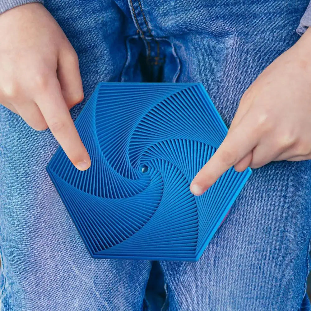 3D Printing Hexagons Fractal Fidget Toys Portable Hexagon Spirals Playing Sensory Toy For Stress Pressure Party Games For Child
