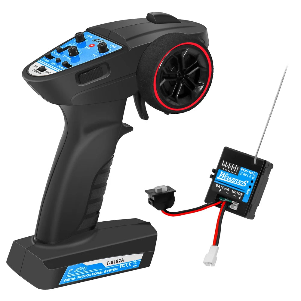 2 in 1 ESC & Receiver 2.4G 3CH Transmitter Remote Controller Rc Car Remote Controller Specially Designed for Axial SCX24 RC Car