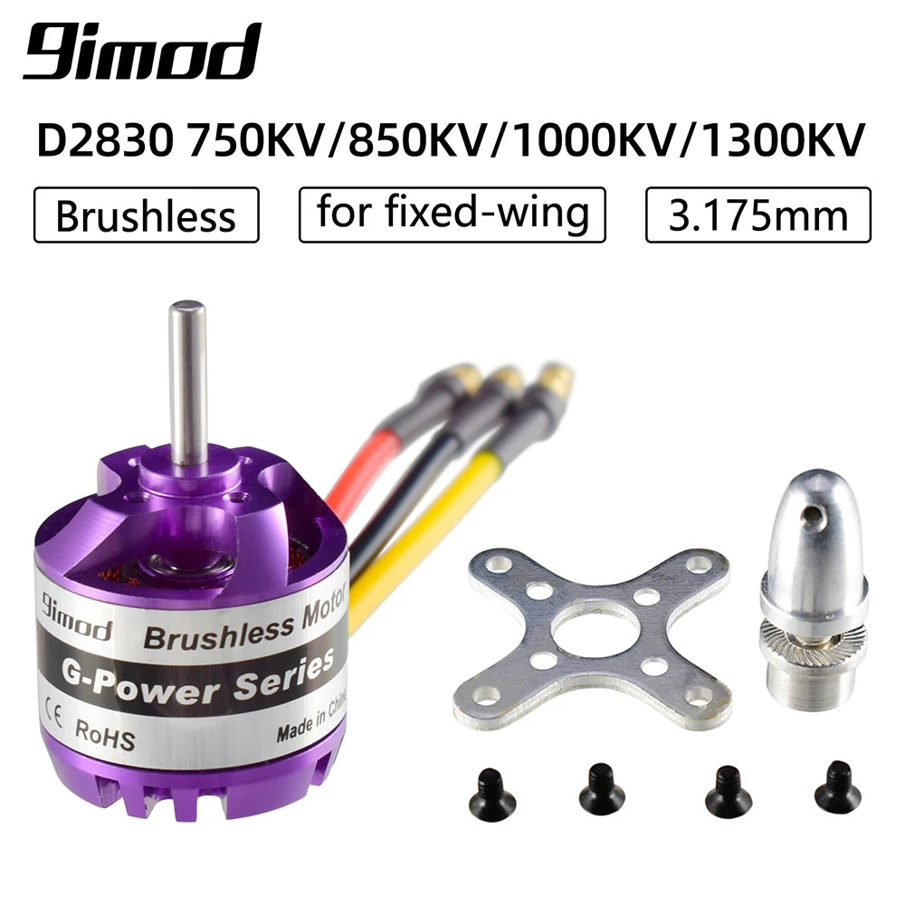 9imod Brushless Motor 2-3/4/5S D2830 D2826 D3548 D3542 D3536 D3530 For RC Mini Multicopters Plane Fixed-wing Aircraft