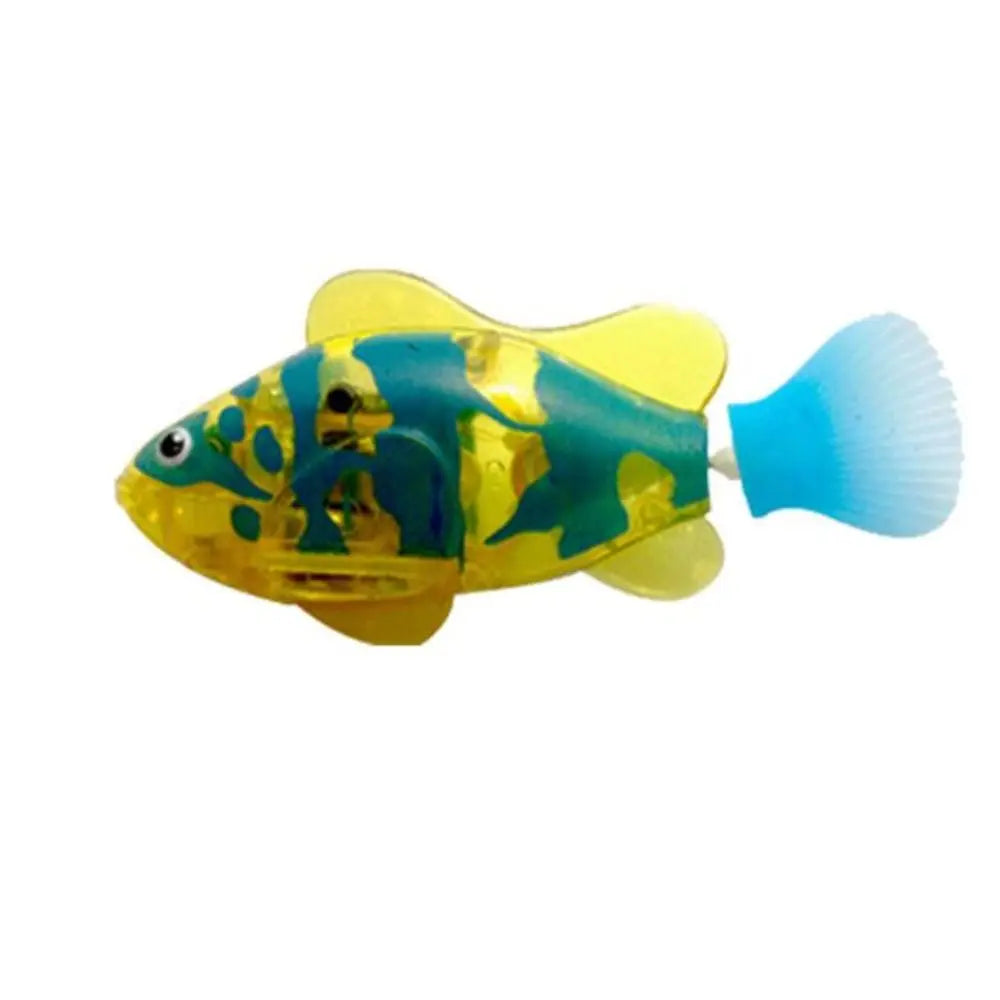 LED Electric Simulation Fish With Light Pet Playing Toys Water Swimming Fish Fish Tank Ornaments Baby Shower Toys