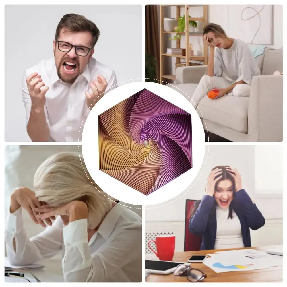 3D Printing Hexagons Fractal Fidget Toys Portable Hexagon Spirals Playing Sensory Toy For Stress Pressure Party Games For Child