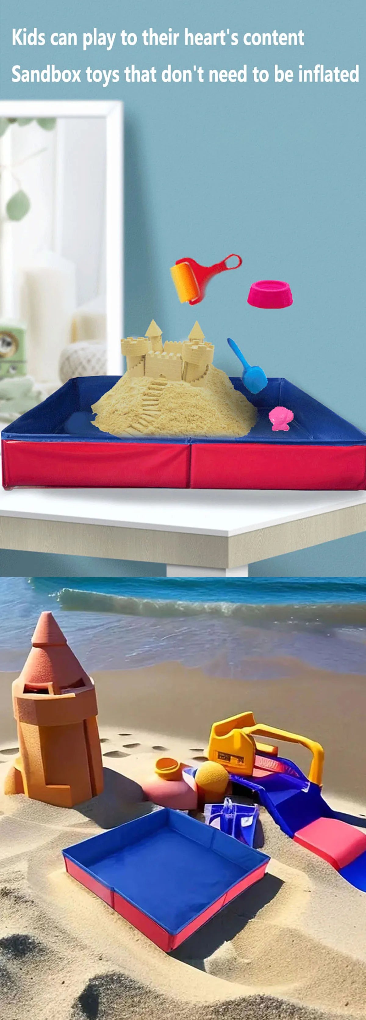 Sand Table for Kids, Children Summer Outdoor Activity Sand and Water Table, Beach Toys Sand Sandbox Sensory Toys for Boys Girl