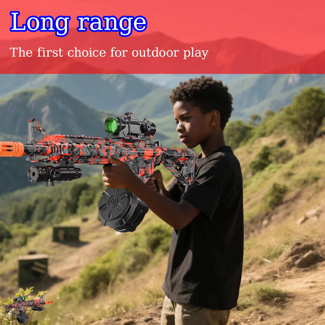 Blaster With Drum, Automatic Dual Mode Blaster, For Outdoor Activities -Perfect For Outdoor Team Games & Christmas Gifts