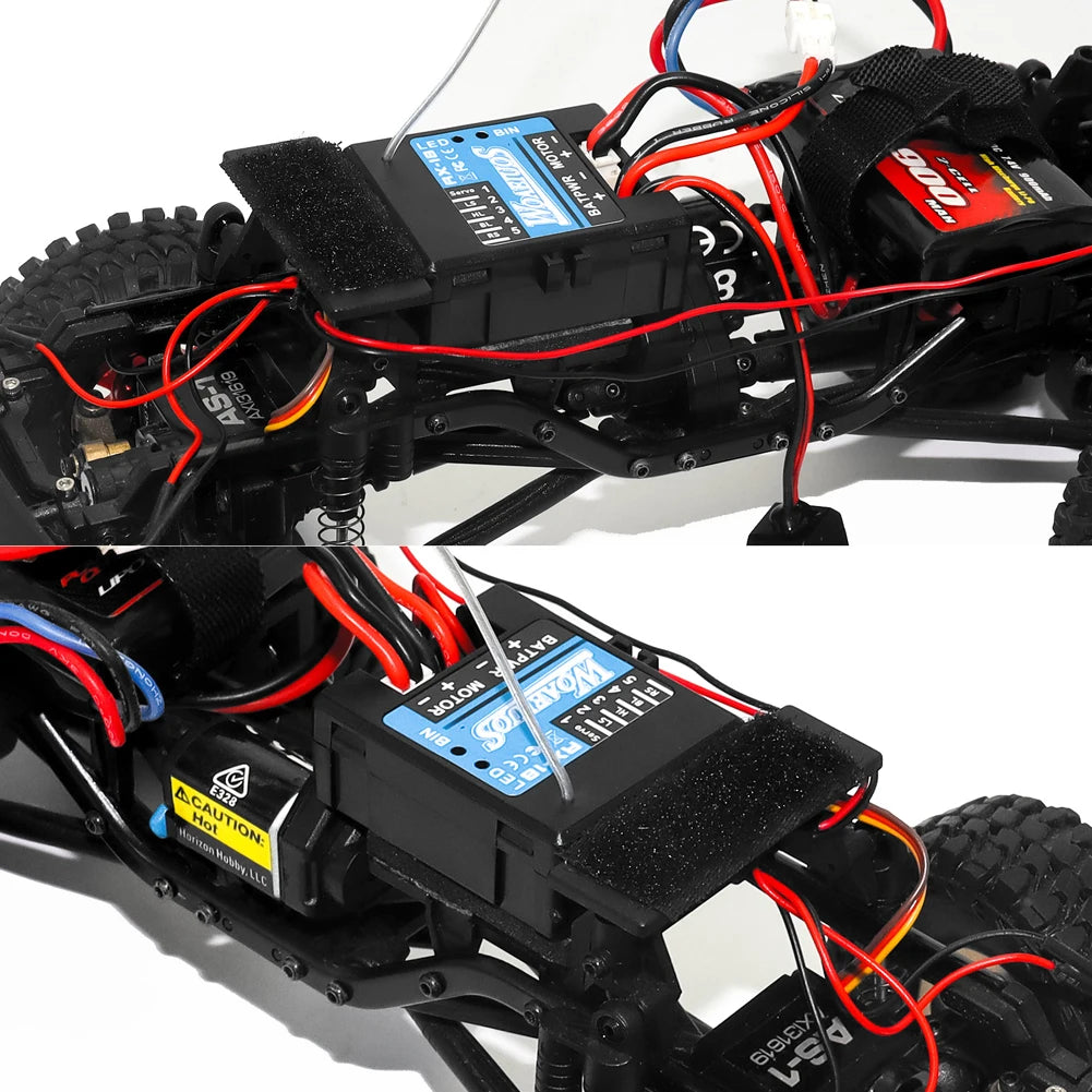 2 in 1 ESC & Receiver 2.4G 3CH Transmitter Remote Controller Rc Car Remote Controller Specially Designed for Axial SCX24 RC Car