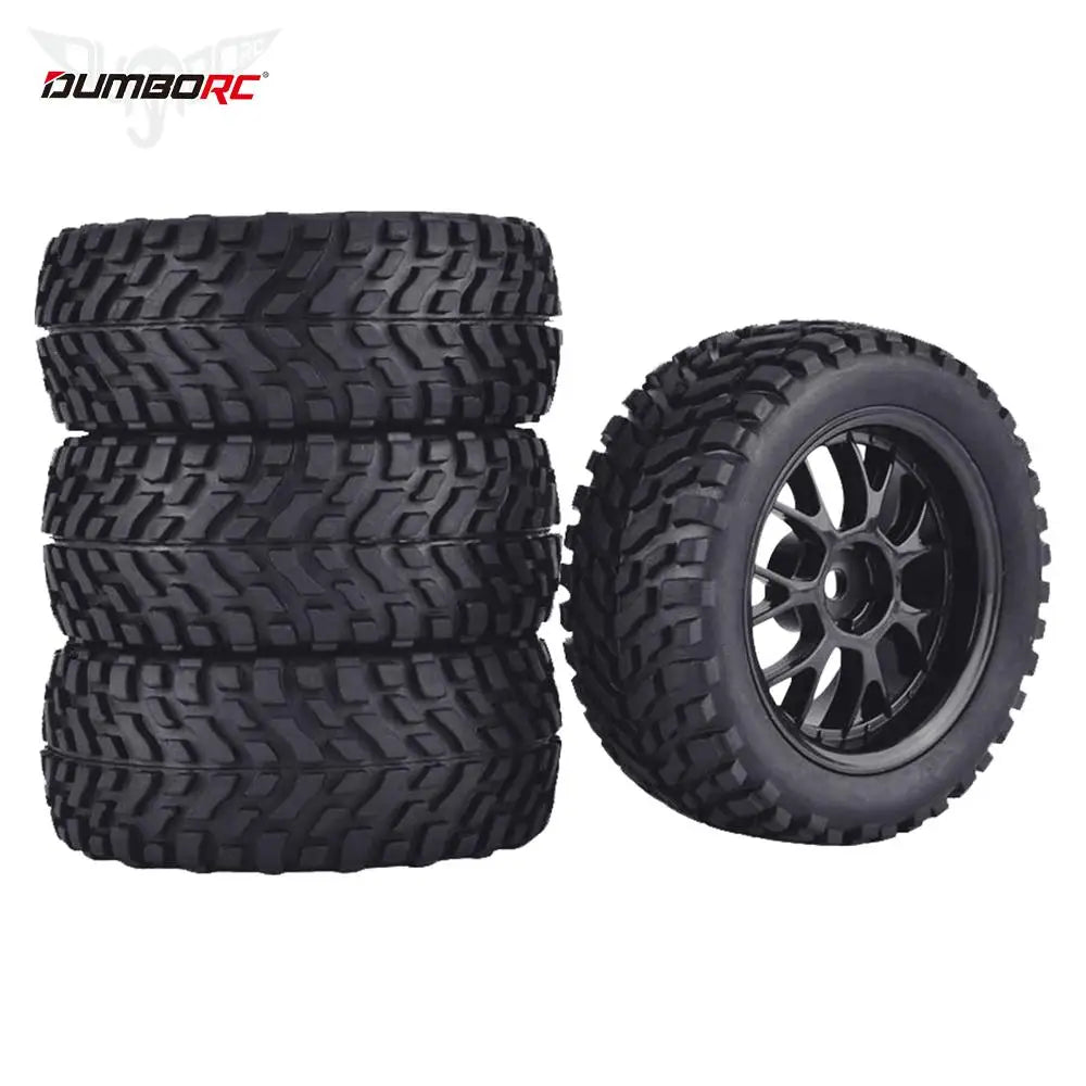 9imod 4Pcs 75mm Rubber Off Road Buggy RC Wheel 12mm Hex Tires For 144001 MN99S MN90 MN86 1/14 1/16 1/10 RC Racing Car Upgrade