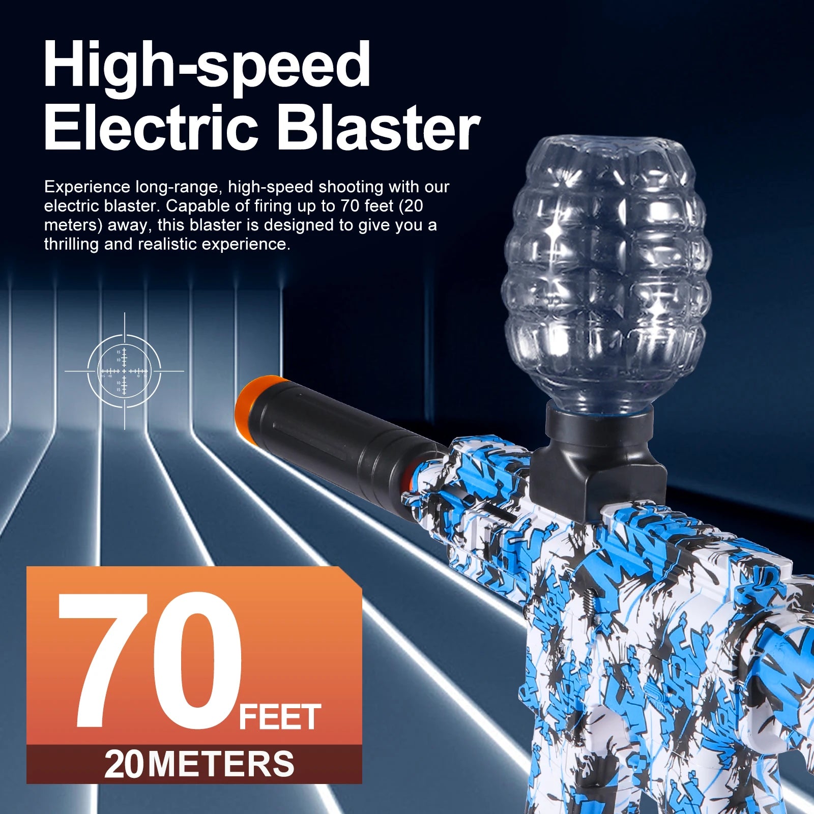 M416 Electric Blaster Gun Toys, Rechargeable Automatic Outdoor Toys for Team Family Activities, Perfect Gift(Bullets Excluded)