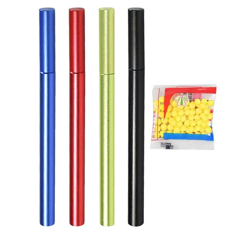 Soft Pinball Launcher Mini Alloy Small Ball Launcher Crackling Tube Bamboo Shooting Game Interesting Cracking Toys For Kids