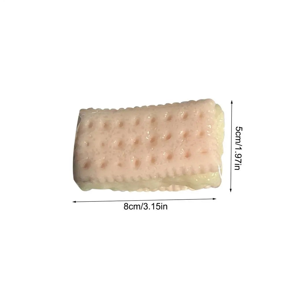 Cookie Squishys Stress Relief Toy Food Cream Soda Cracker Fidget Toy Biscuits Pinching Toy Decompressions Toy