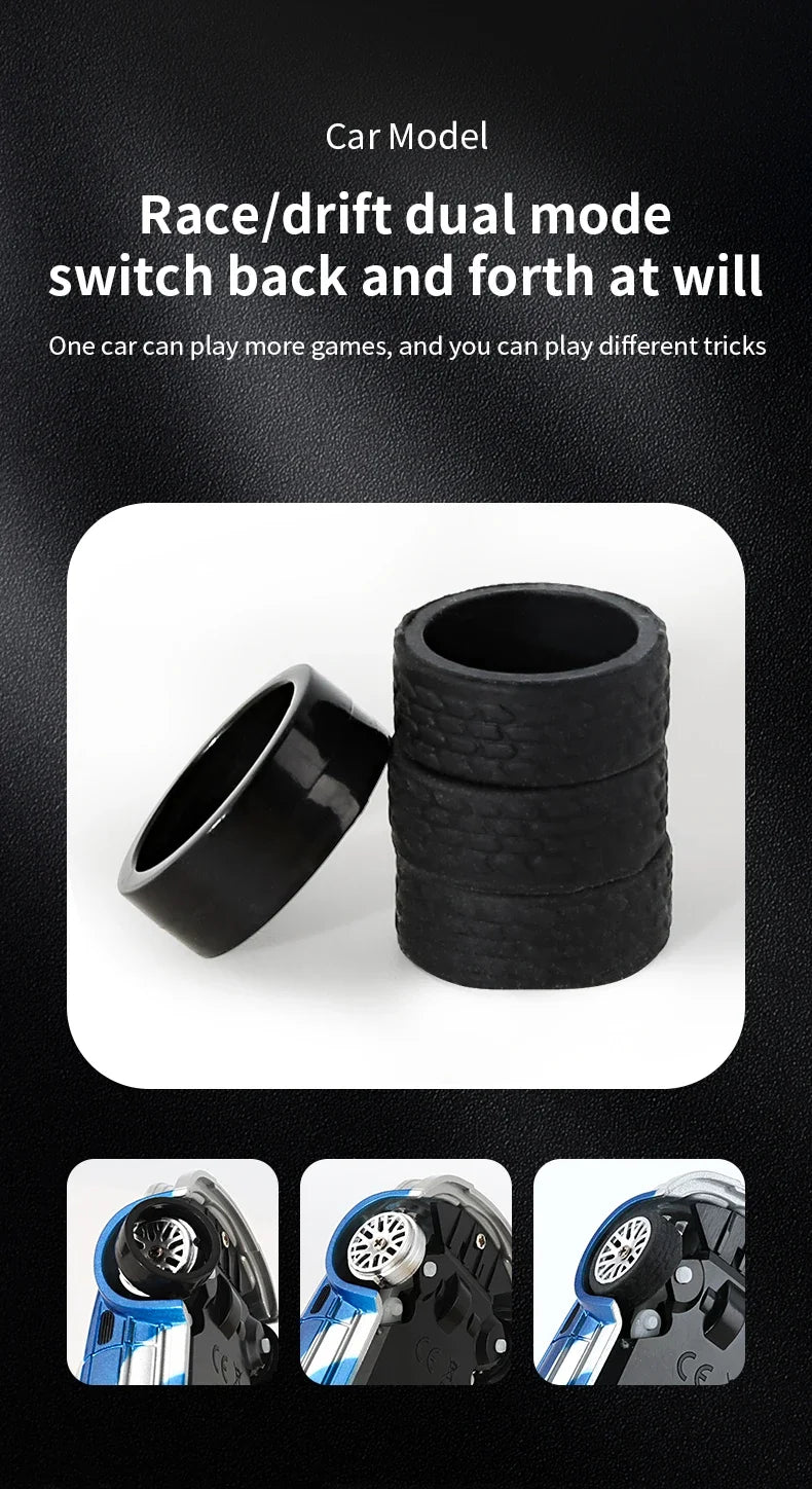 US Stock RC Drift Car 1/43 RTR Race 4WD Gyro Four-wheel Drive Radio Control High Speed Model 2.4G Racing Drifting Cars Toy Model