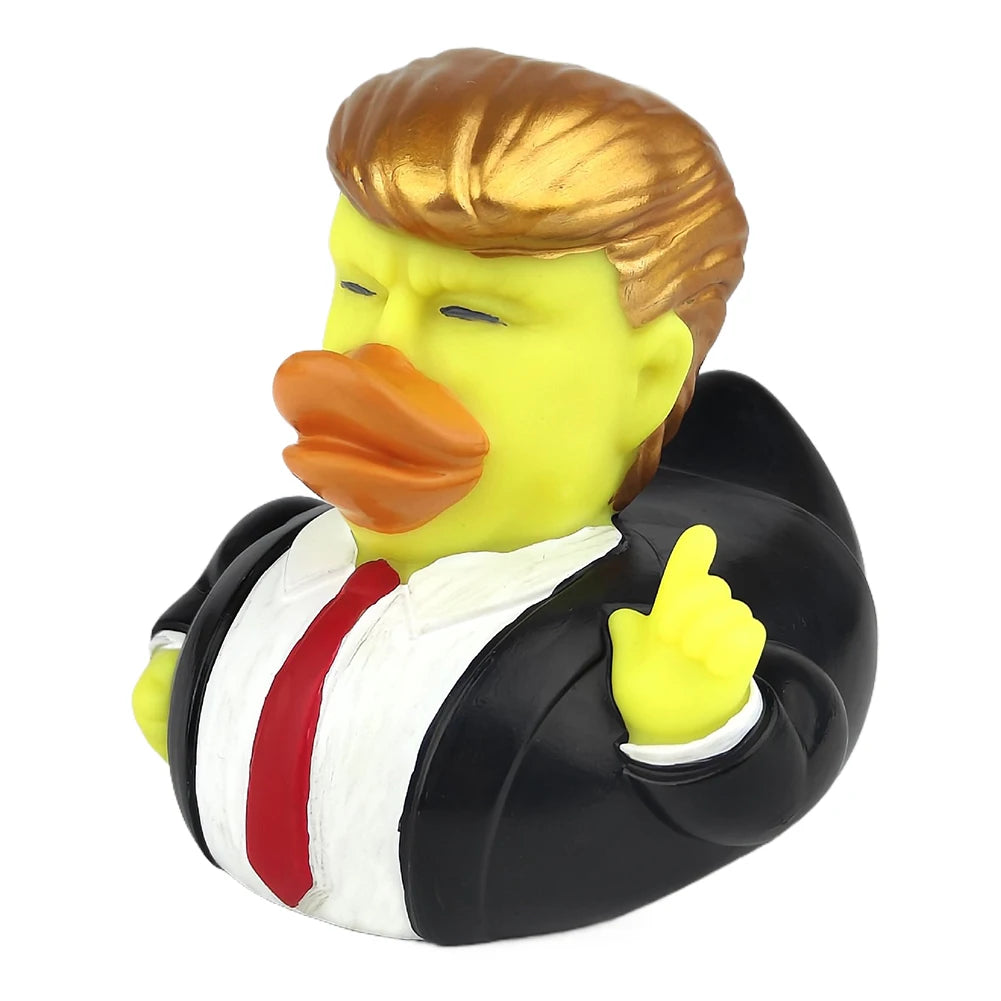 Novelty Trump Rubber Duck Bath Toy Rubber Duckies Trump Merchandise Funny Duck Toy US President Baby Toy for Kids Baby Gift