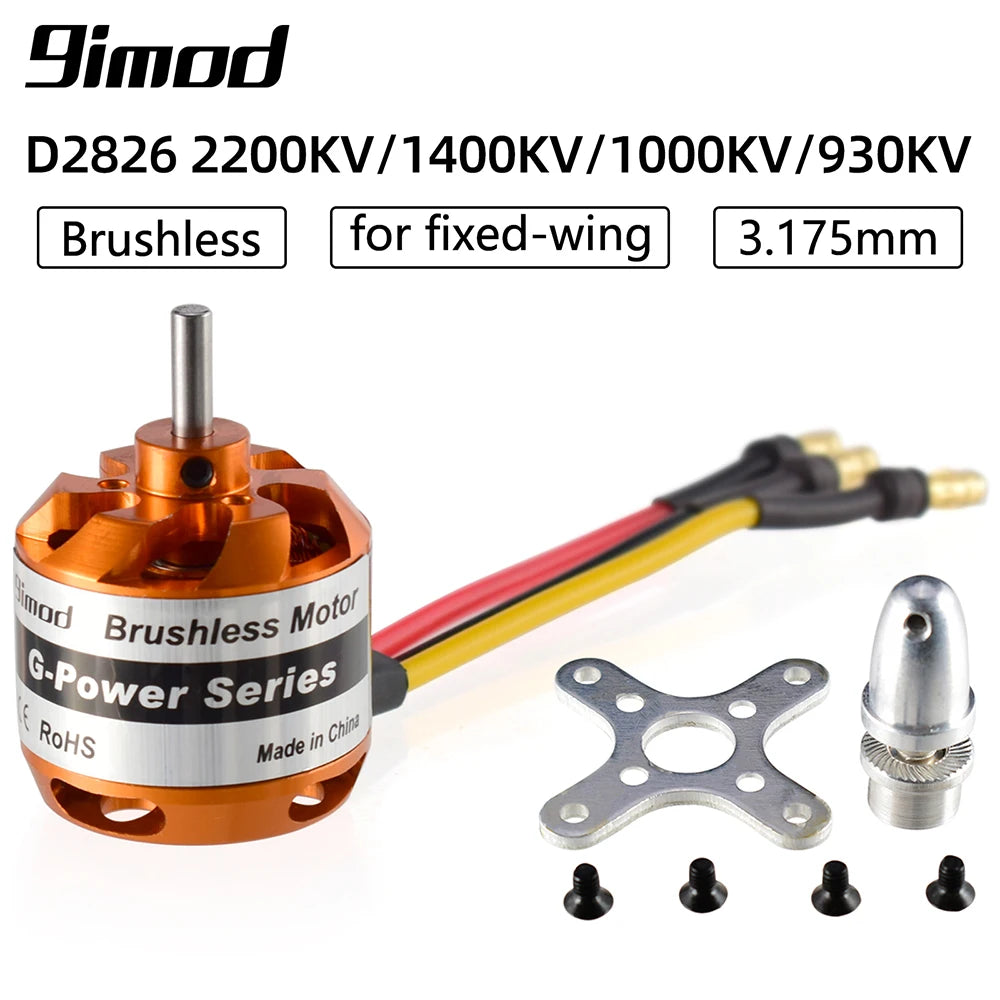 9imod Brushless Motor 2-3/4/5S D2830 D2826 D3548 D3542 D3536 D3530 For RC Mini Multicopters Plane Fixed-wing Aircraft