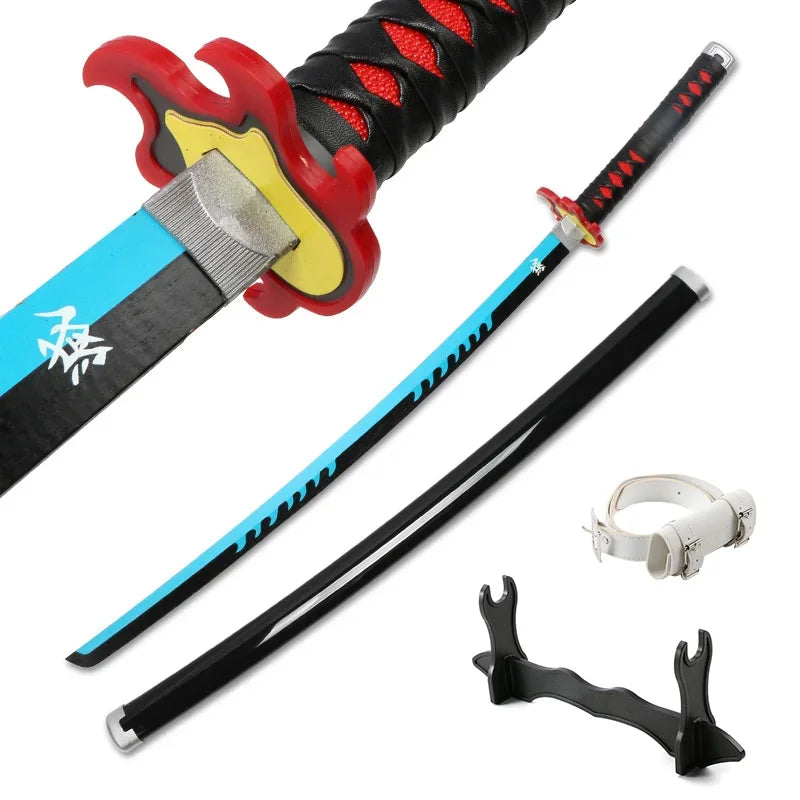 Demon Slayer Sword 104 cm Tanjiro Zenitsu KyoujurouSamurai Swords Original Texture Kimetsu no Yaiba Anime Katana for Cosplay