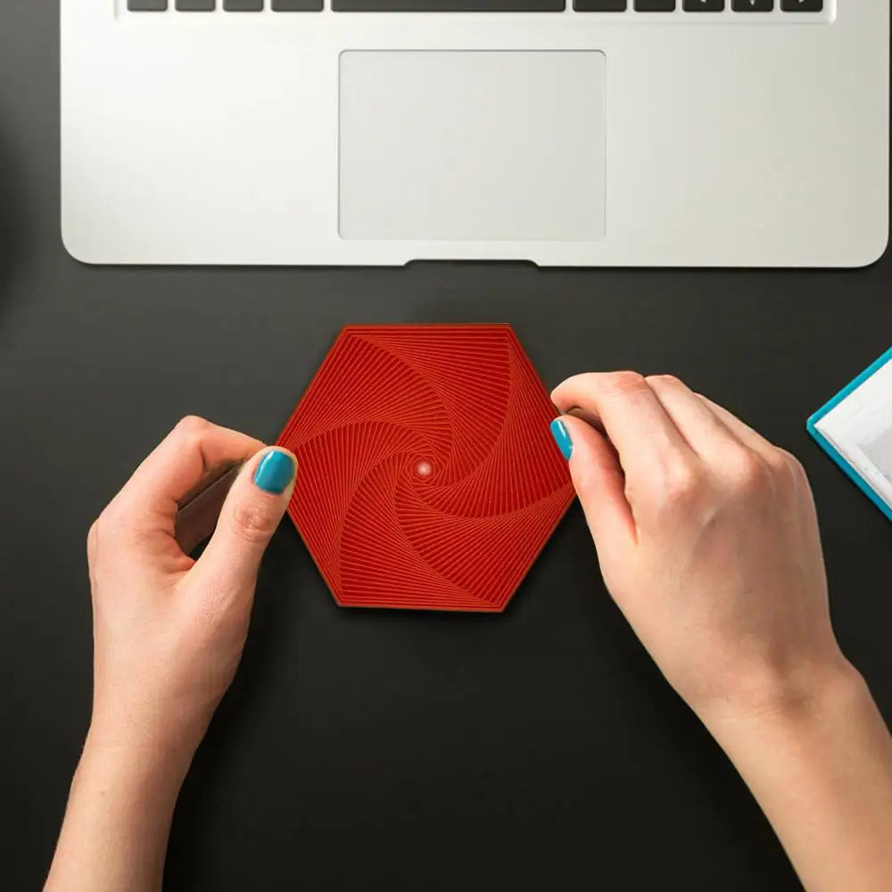 3D Printing Hexagons Fractal Fidget Toys Portable Hexagon Spirals Playing Sensory Toy For Stress Pressure Party Games For Child