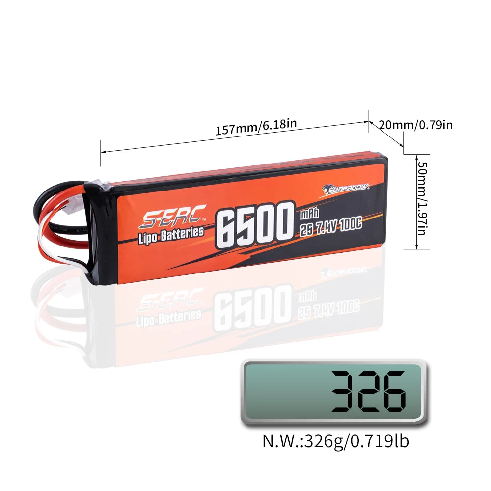 SUNPADOW 2S 3S 4S Lipo Battery for 3300mAh 4000mAh 6500 7.4V14.8V 130C TRX RC Buggy Truggy Vehicle Car Tank Monster Truck Hobby