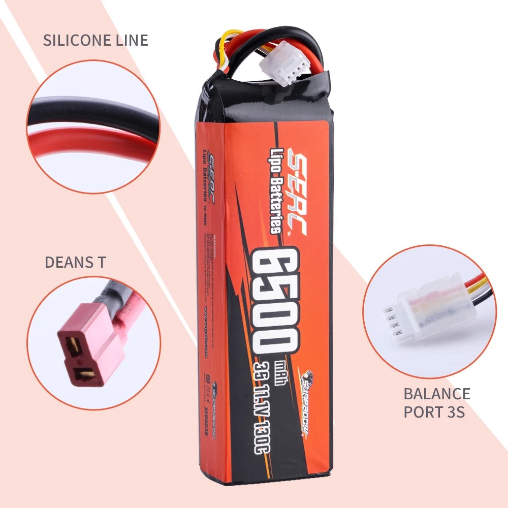 SUNPADOW 2S 3S 4S Lipo Battery for 3300mAh 4000mAh 6500 7.4V14.8V 130C TRX RC Buggy Truggy Vehicle Car Tank Monster Truck Hobby