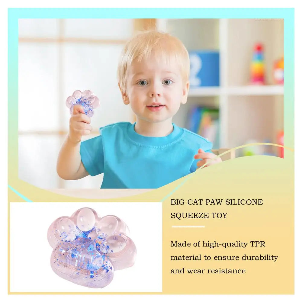 Cute Cat Paw Pinch Decompressions Toy Slow Rebound Stress Relief Cat Claw Squishyes Fidget Toy Reduce Stress Squeeze Sensory Toy