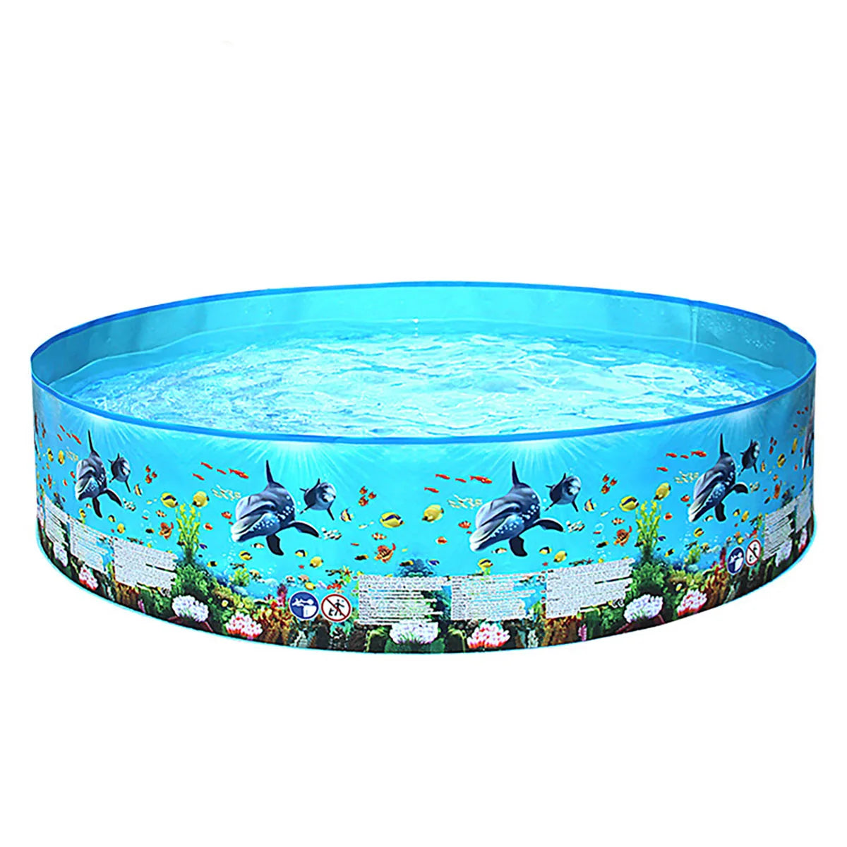 Nuwani PVC Folding Swimming Pool for Kids Toddlers - Non-Inflatable Outdoor Backyard Pool for Adults, Kids, Pets