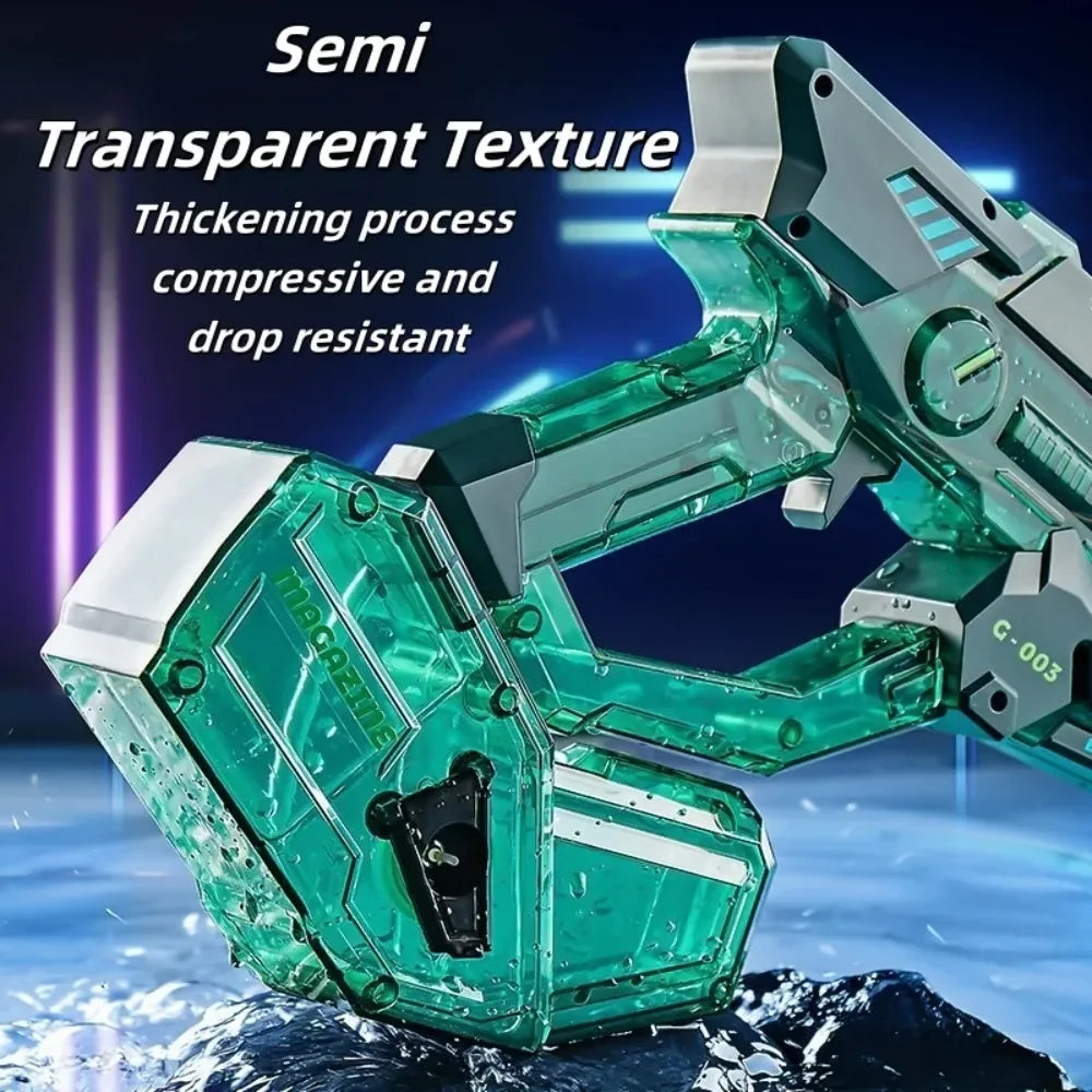 Electric Water Gun Toys with Led Induction Light Automatic Squirt Gun Summer Outdoor Beach Pool Water Pistol Toy  for Adult Gift