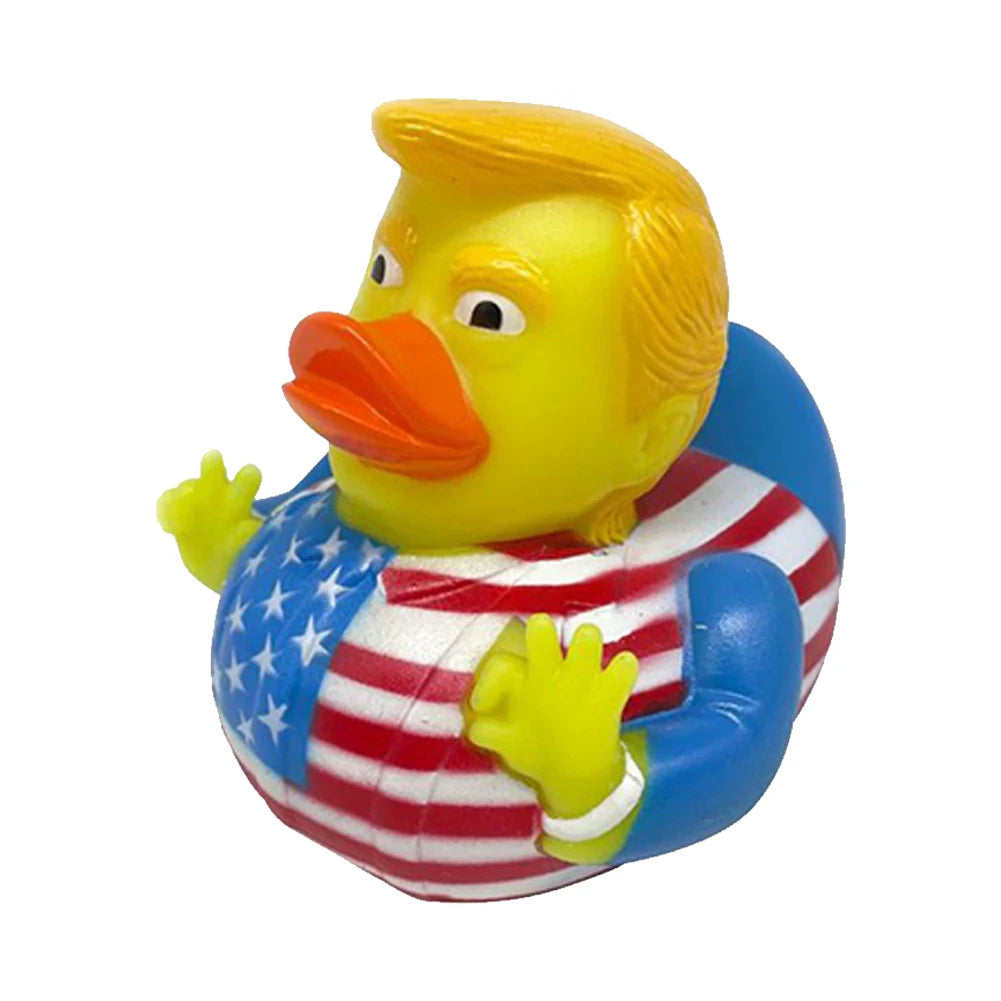 Novelty Trump Rubber Duck Bath Toy Rubber Duckies Trump Merchandise Funny Duck Toy US President Baby Toy for Kids Baby Gift