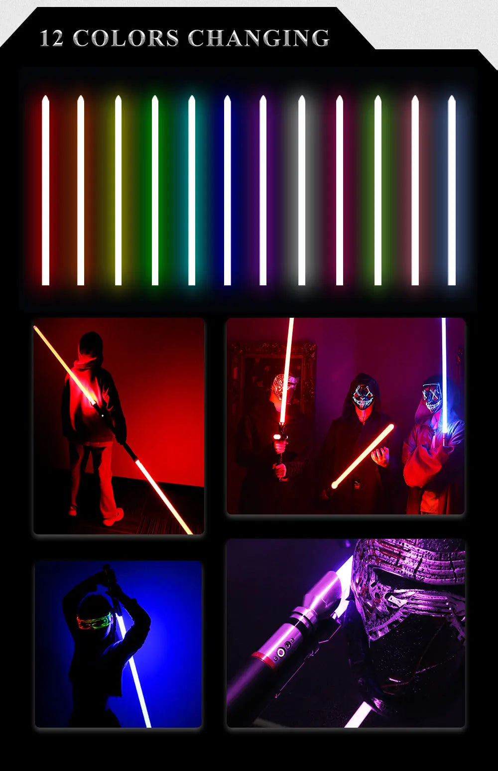TXQSABER Cal Kestis EP4 Replica RGB Pixel laser sword Smooth Swing Metal Handle lightsaber Cosplay FOC jedi sword 12 Colors fo